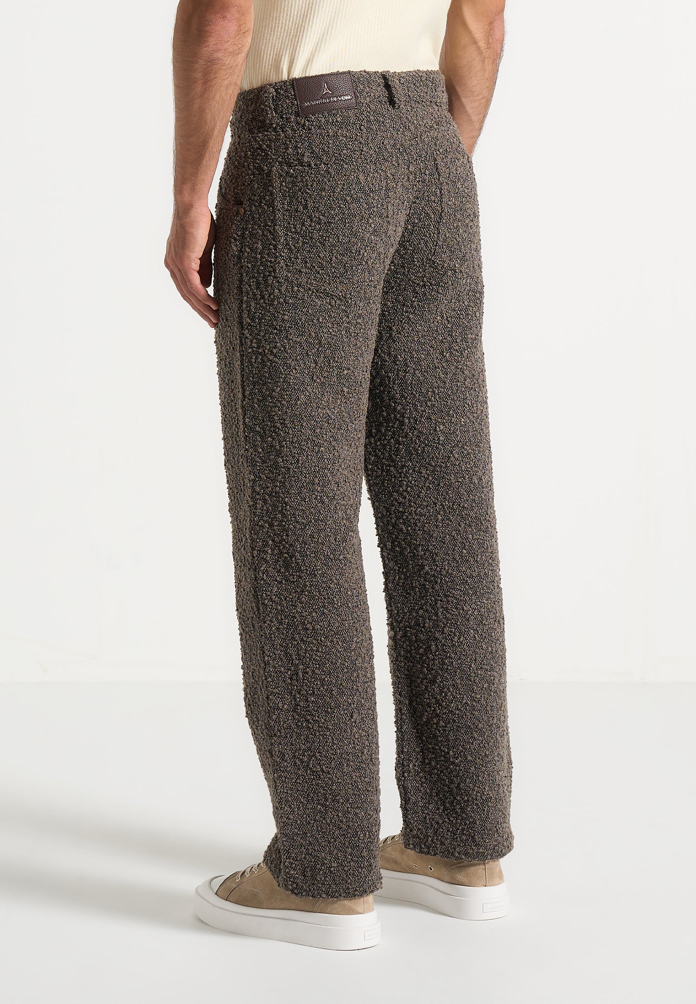 Arnault - Boucle Pleated Jeans - Brown - Image 4