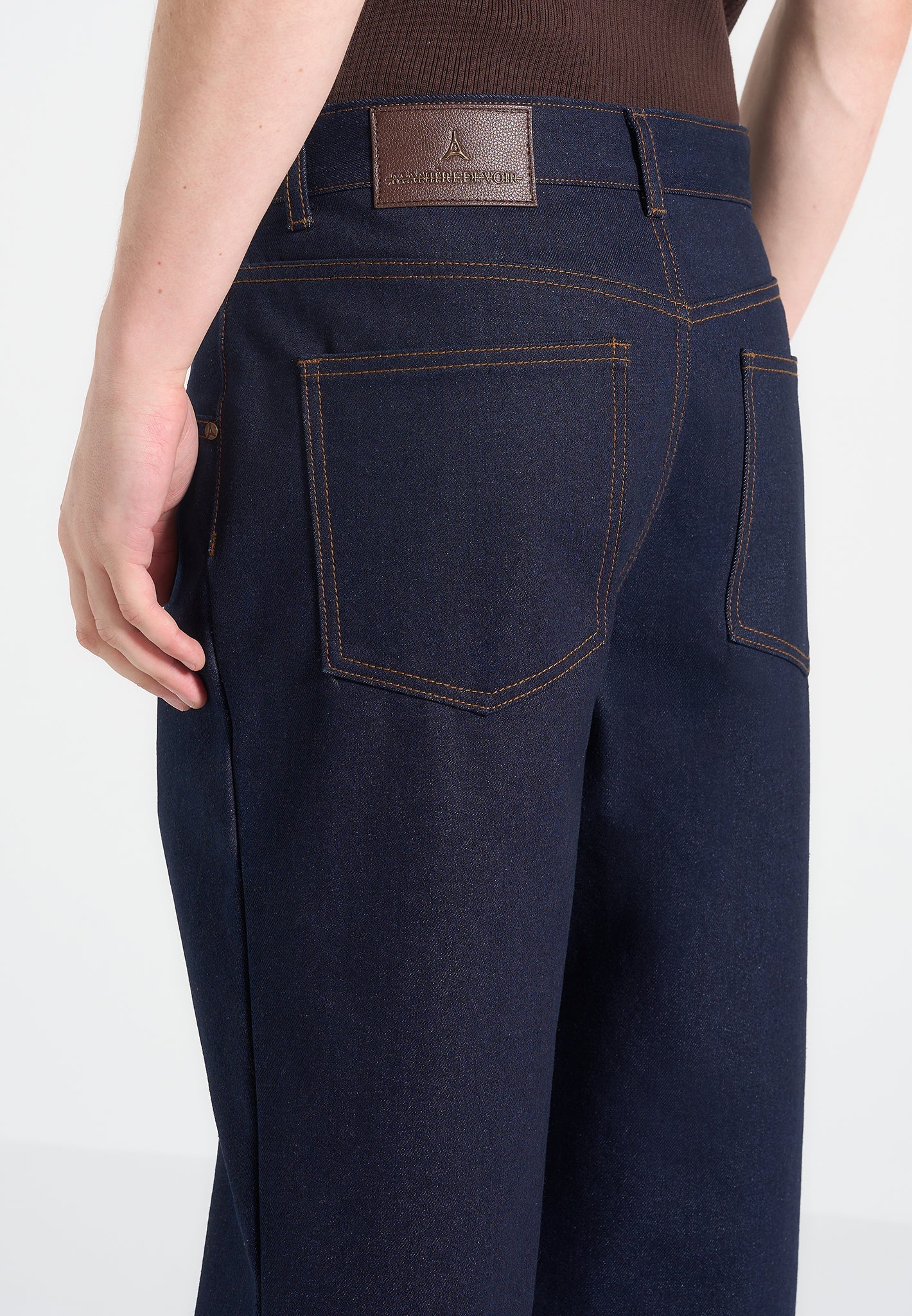 Arnault - Pleated Denim Jeans - Indigo - Image 3