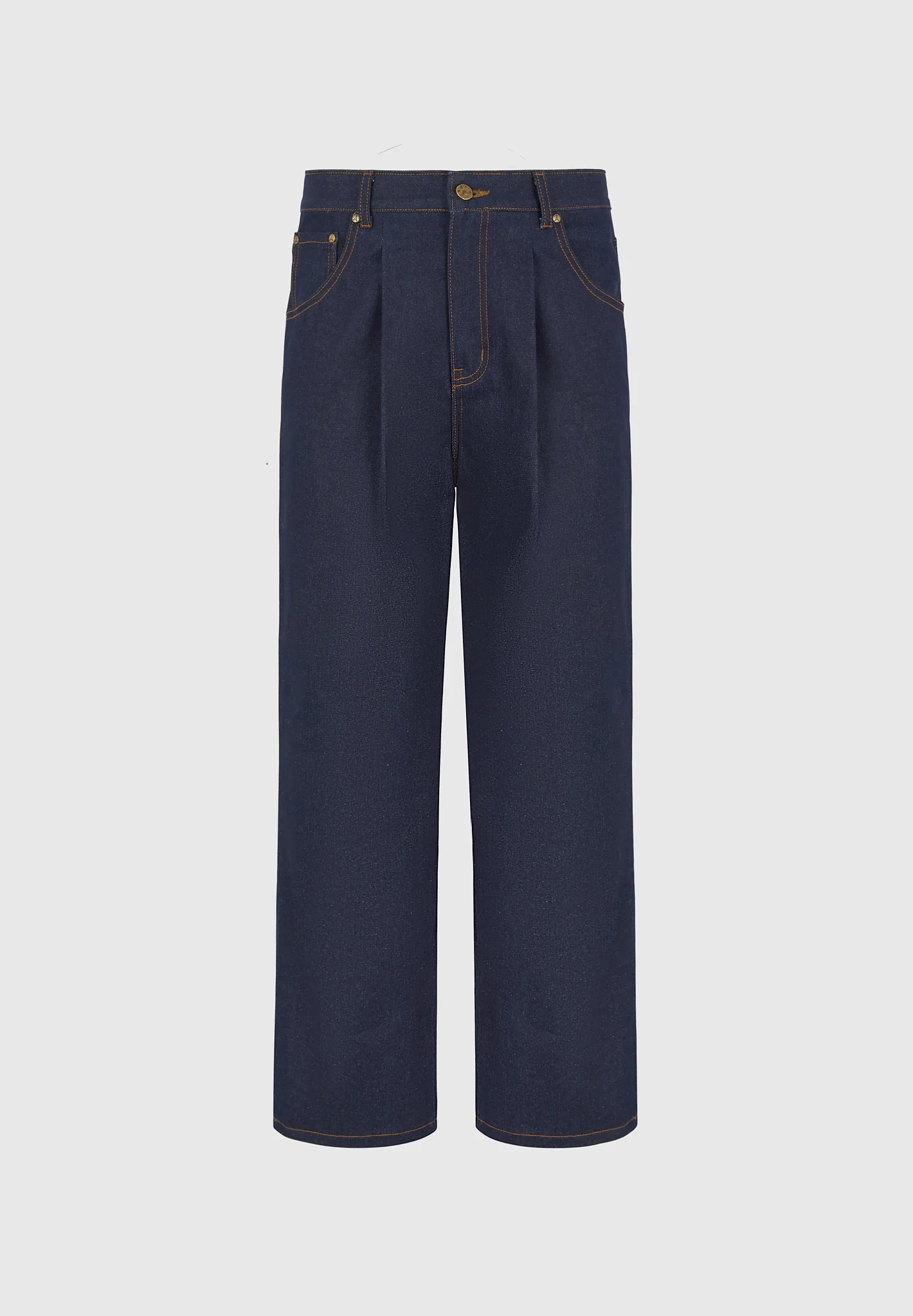 Arnault - Pleated Denim Jeans - Indigo - Image 7