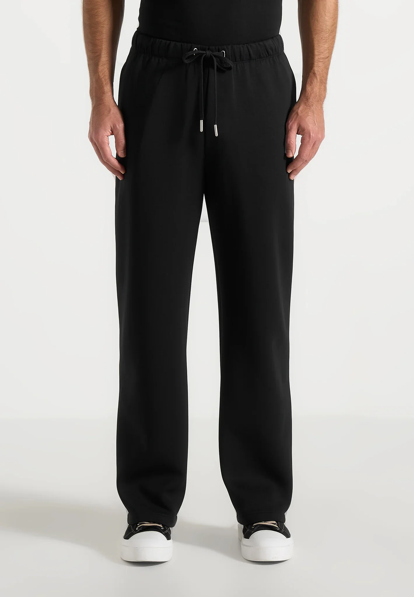 Avery - Unisex Neoprene Relaxed fit Joggers - Black - Image 4