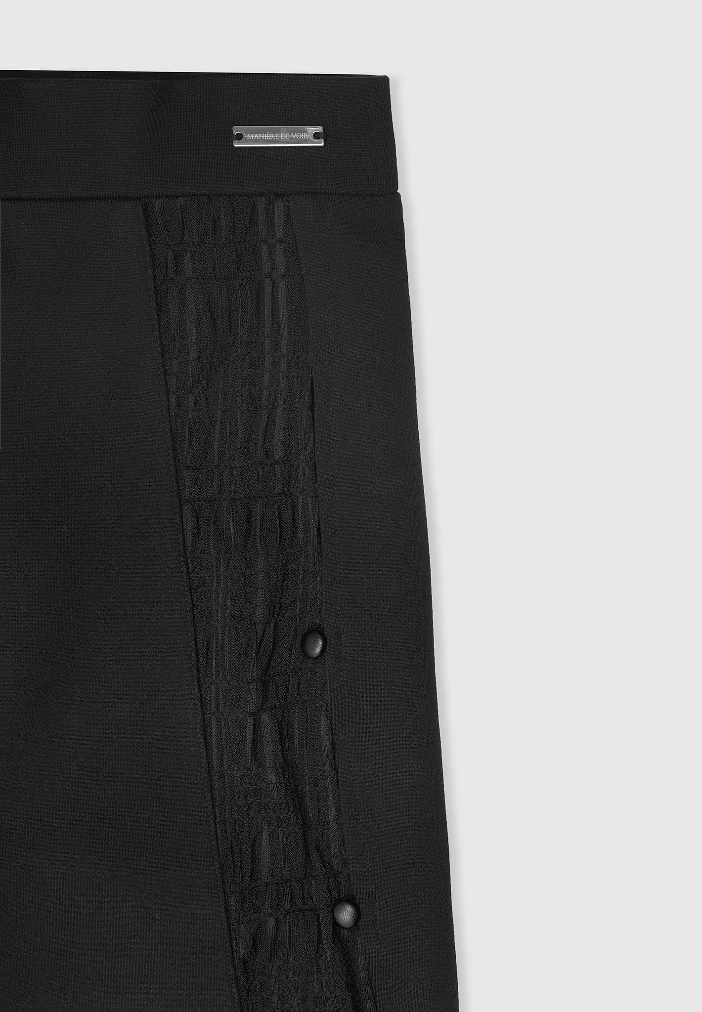 Bandage & Mesh Cut Out Leggings - Black - Image 7