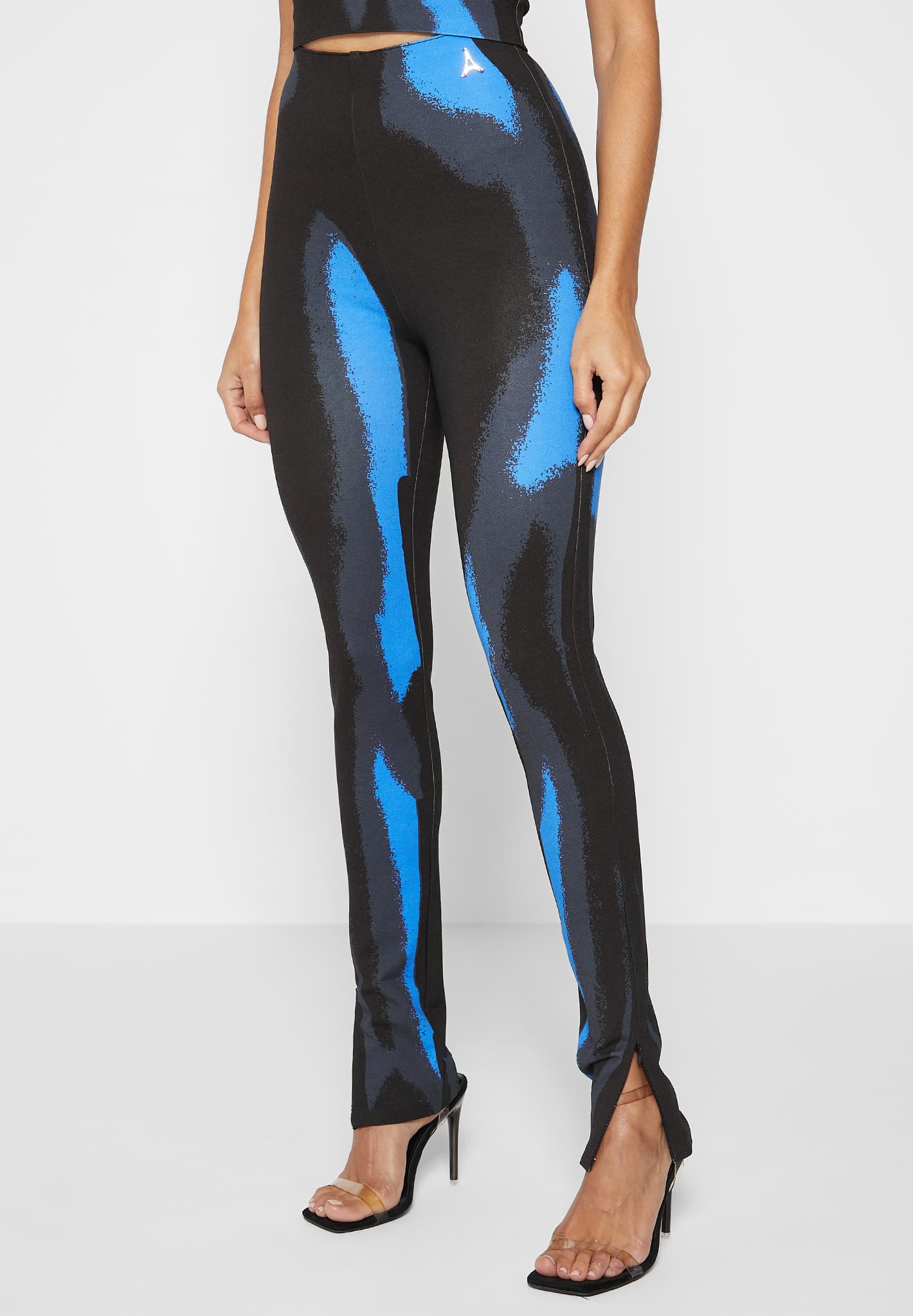Body Print Leggings - White/Blue - Image 6