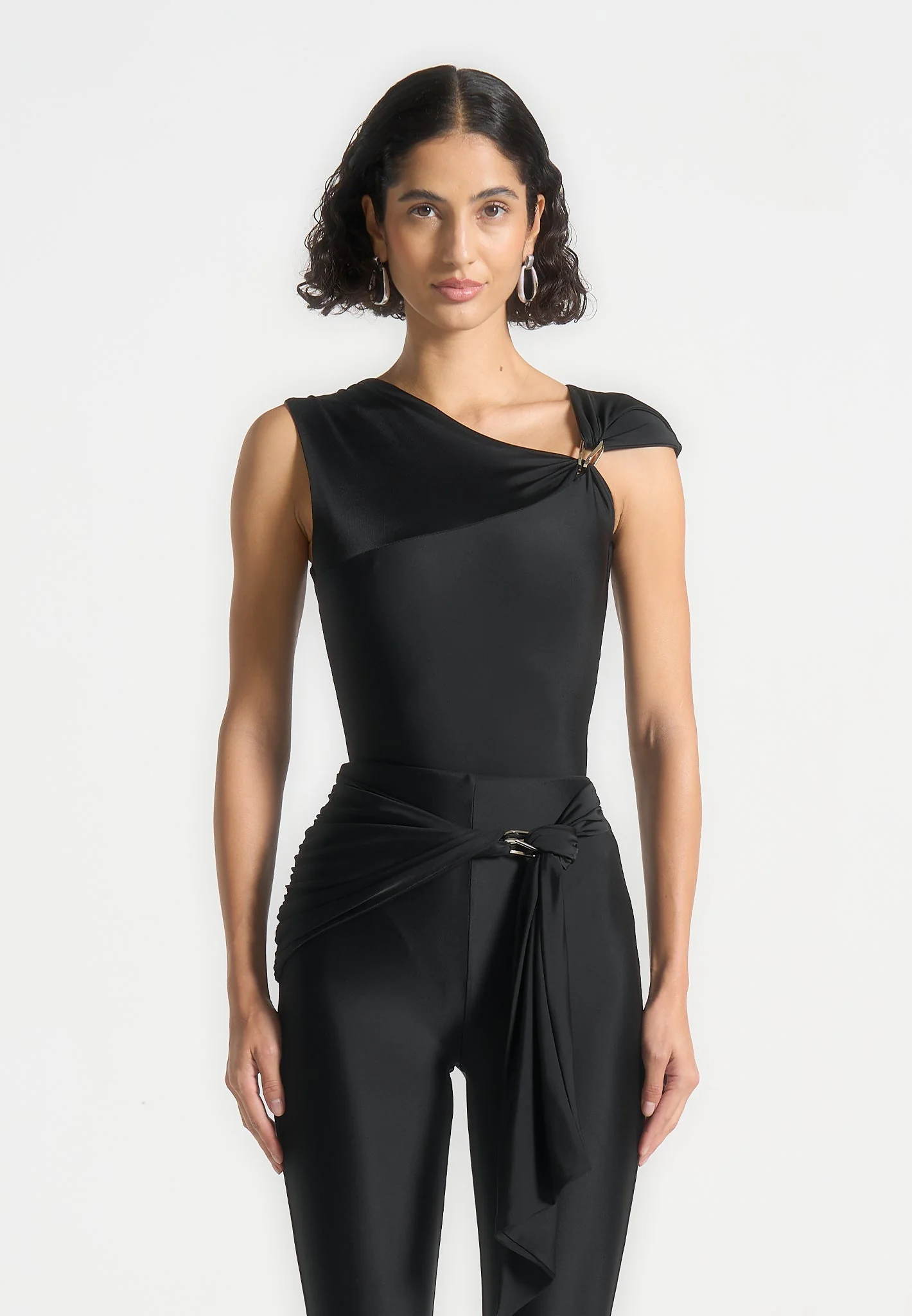 Bodysuit with Hardware Detail - Black - Image 3