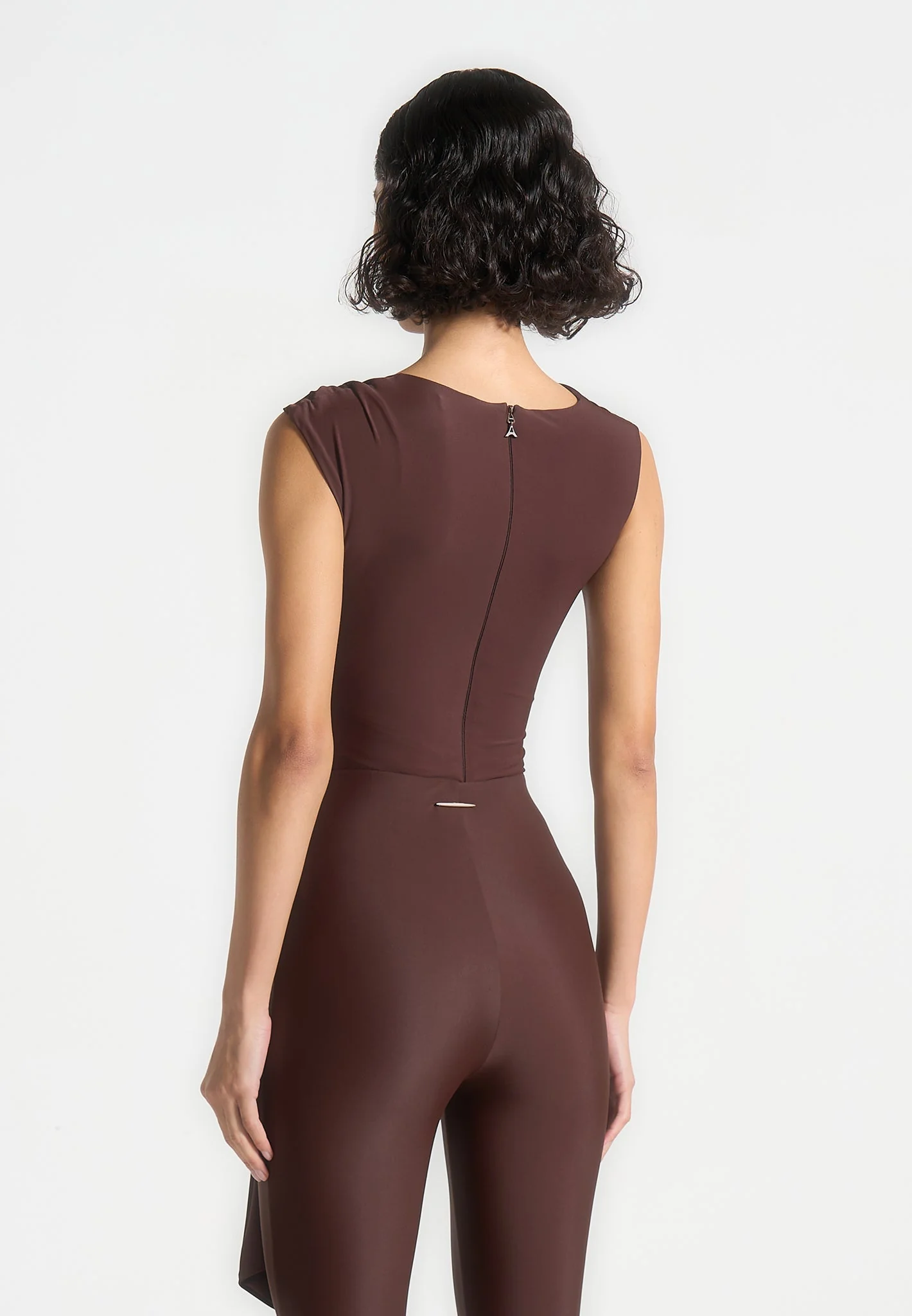Bodysuit with Hardware Detail - Brown - Image 7
