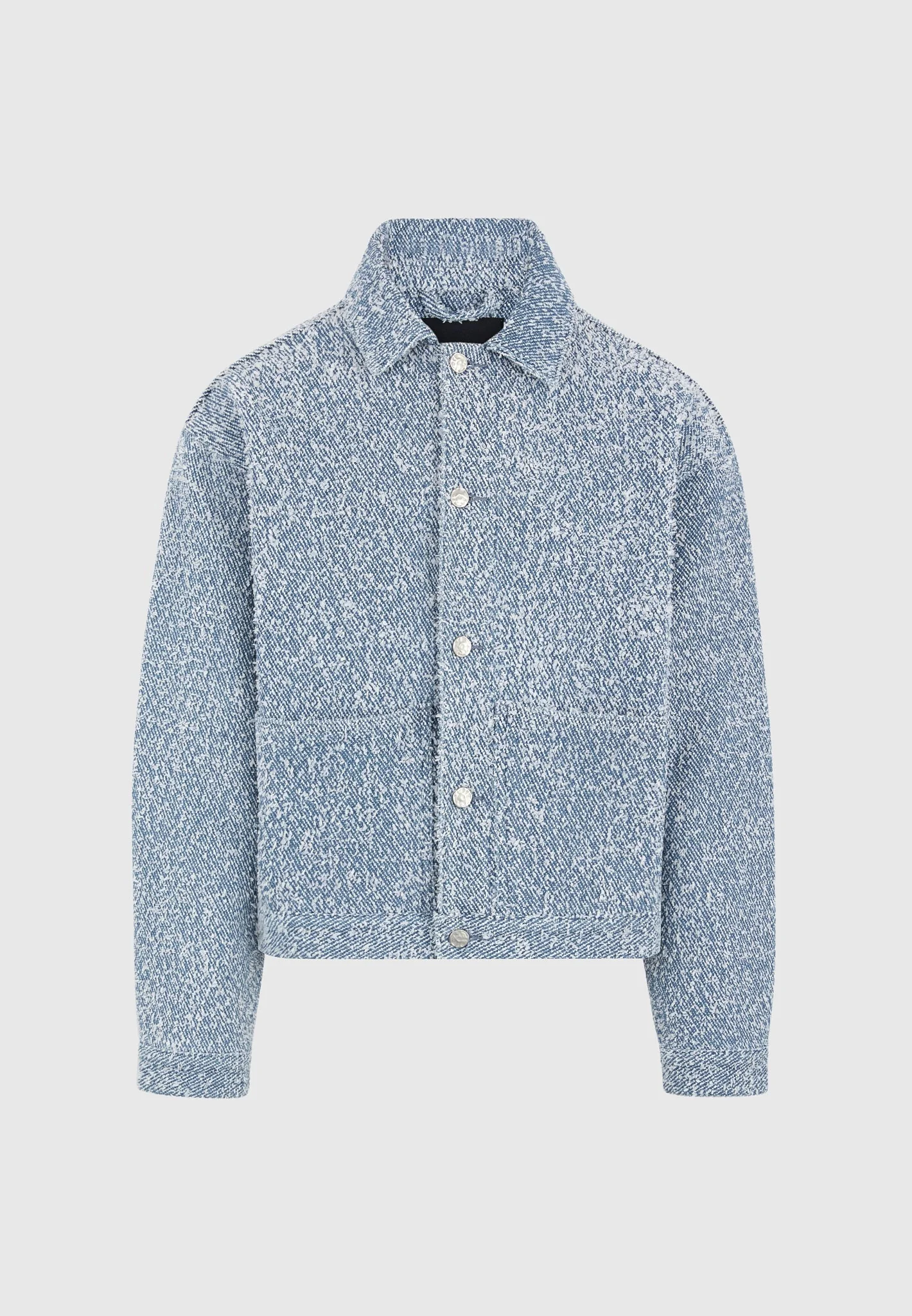 Damien - Boucle Jacket with Back Pleat - Blue - Image 7