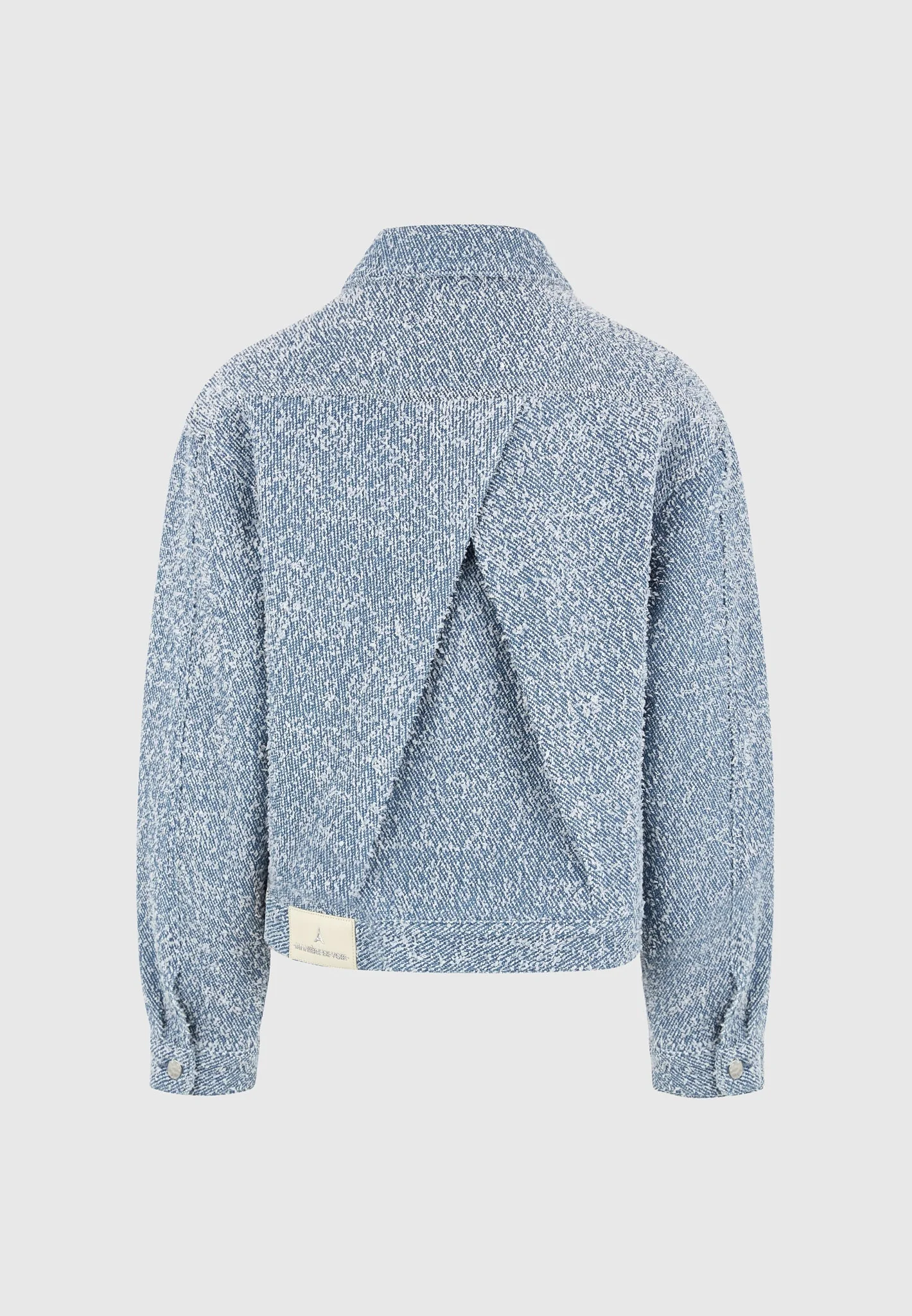 Damien - Boucle Jacket with Back Pleat - Blue - Image 8