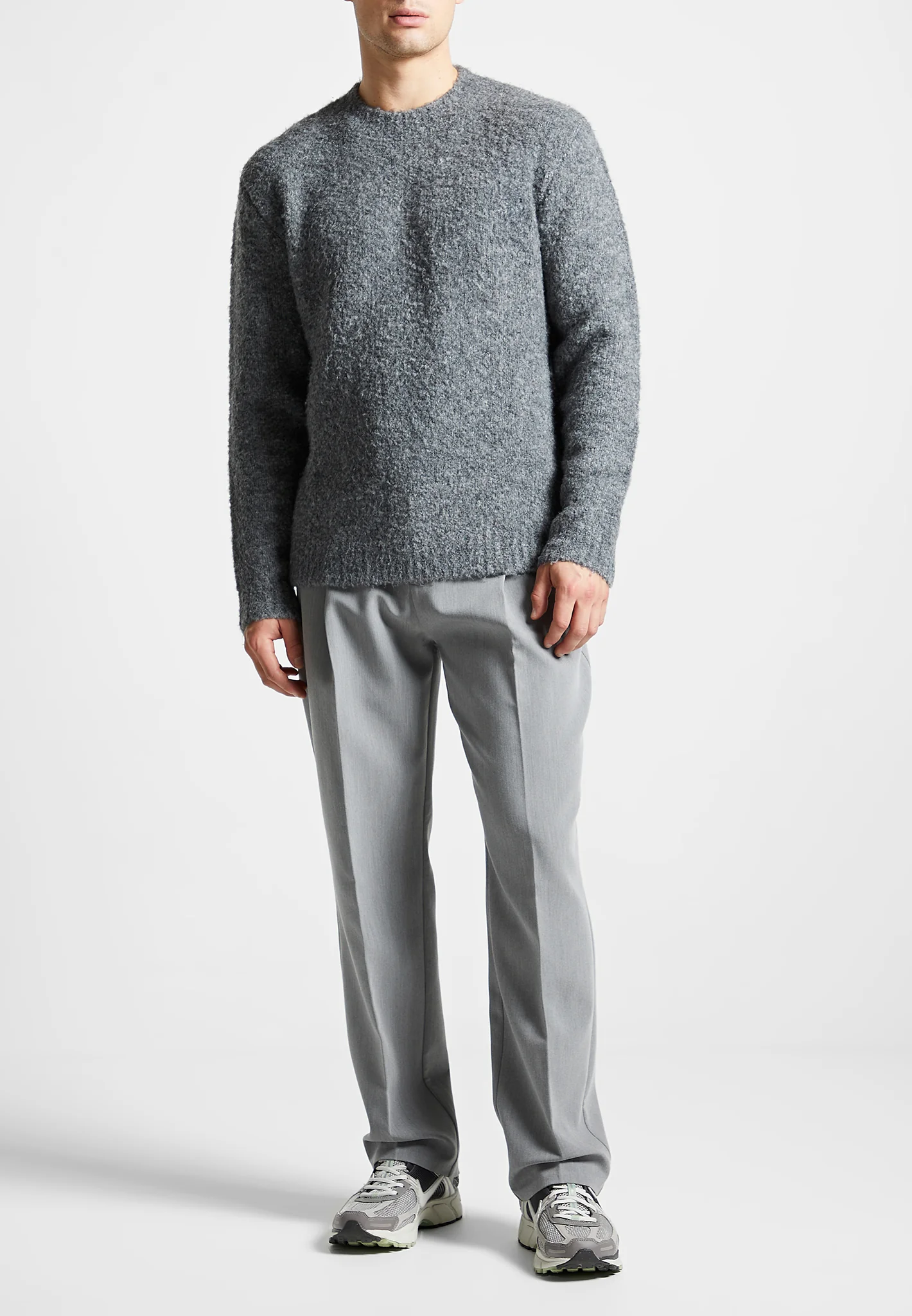 Boucle Knit Jumper - Grey - Image 2