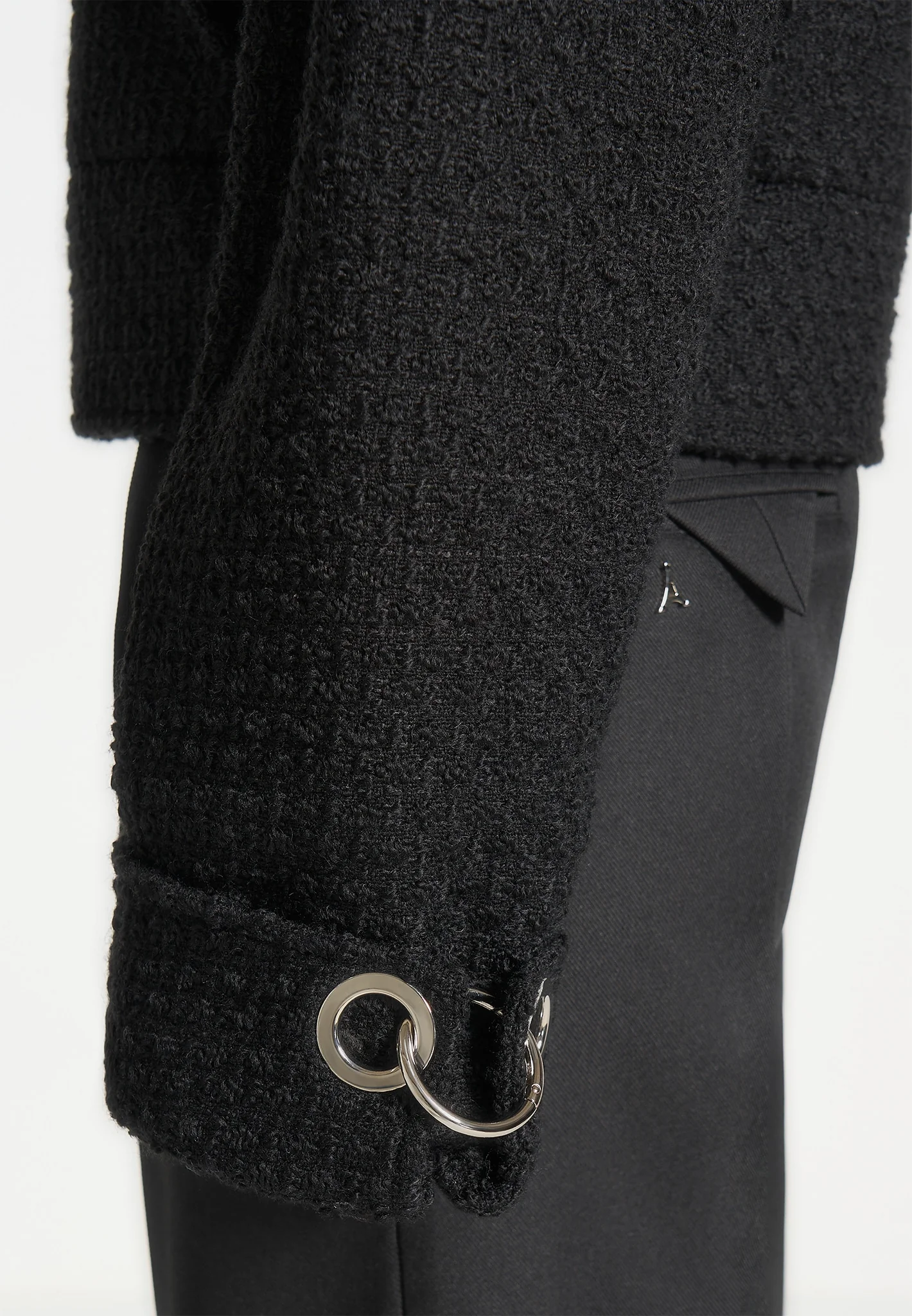 Boxy Boucle Jacket - Black - Image 5
