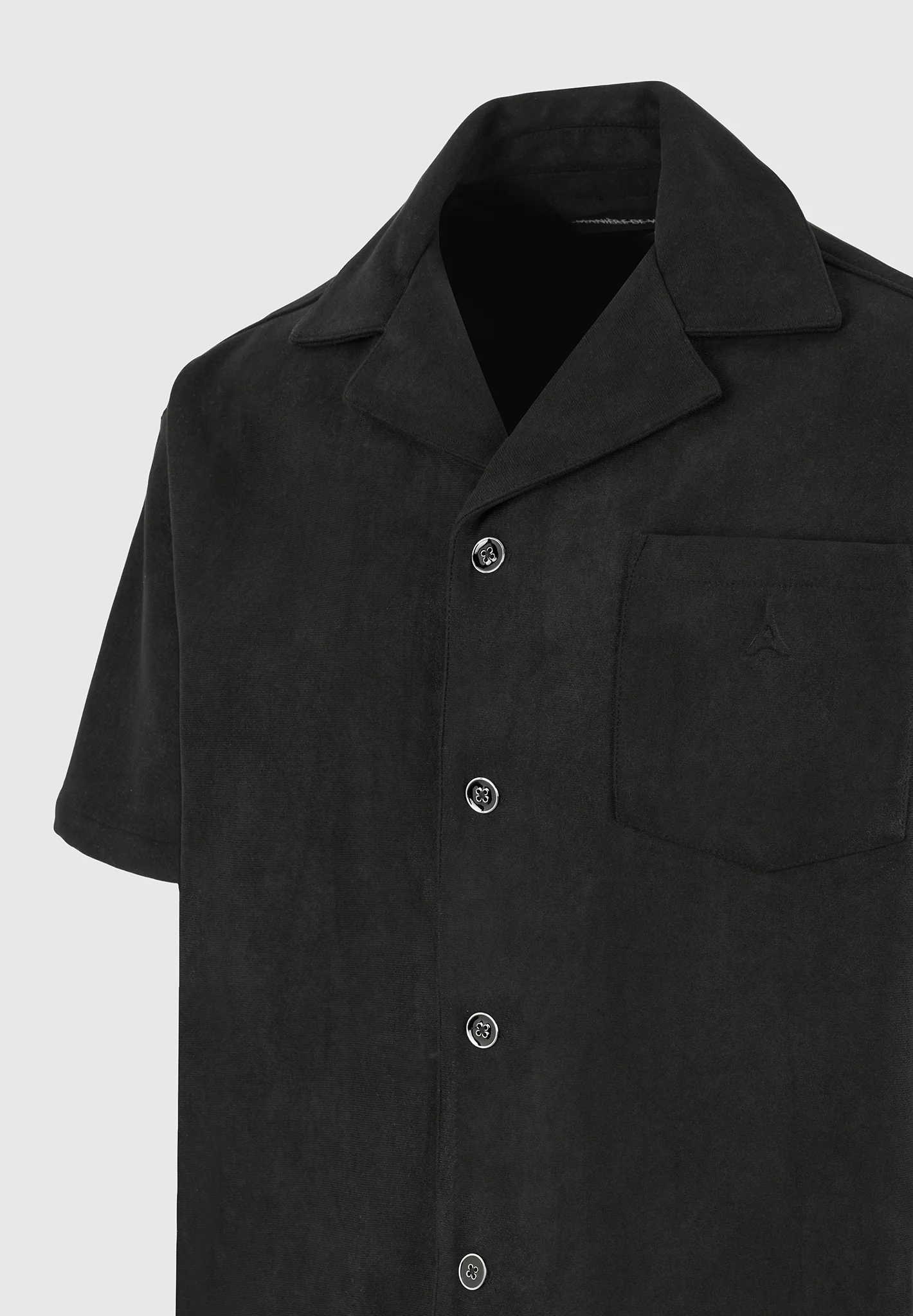 Luc - Boxy Suede Shirt - Black - Image 6