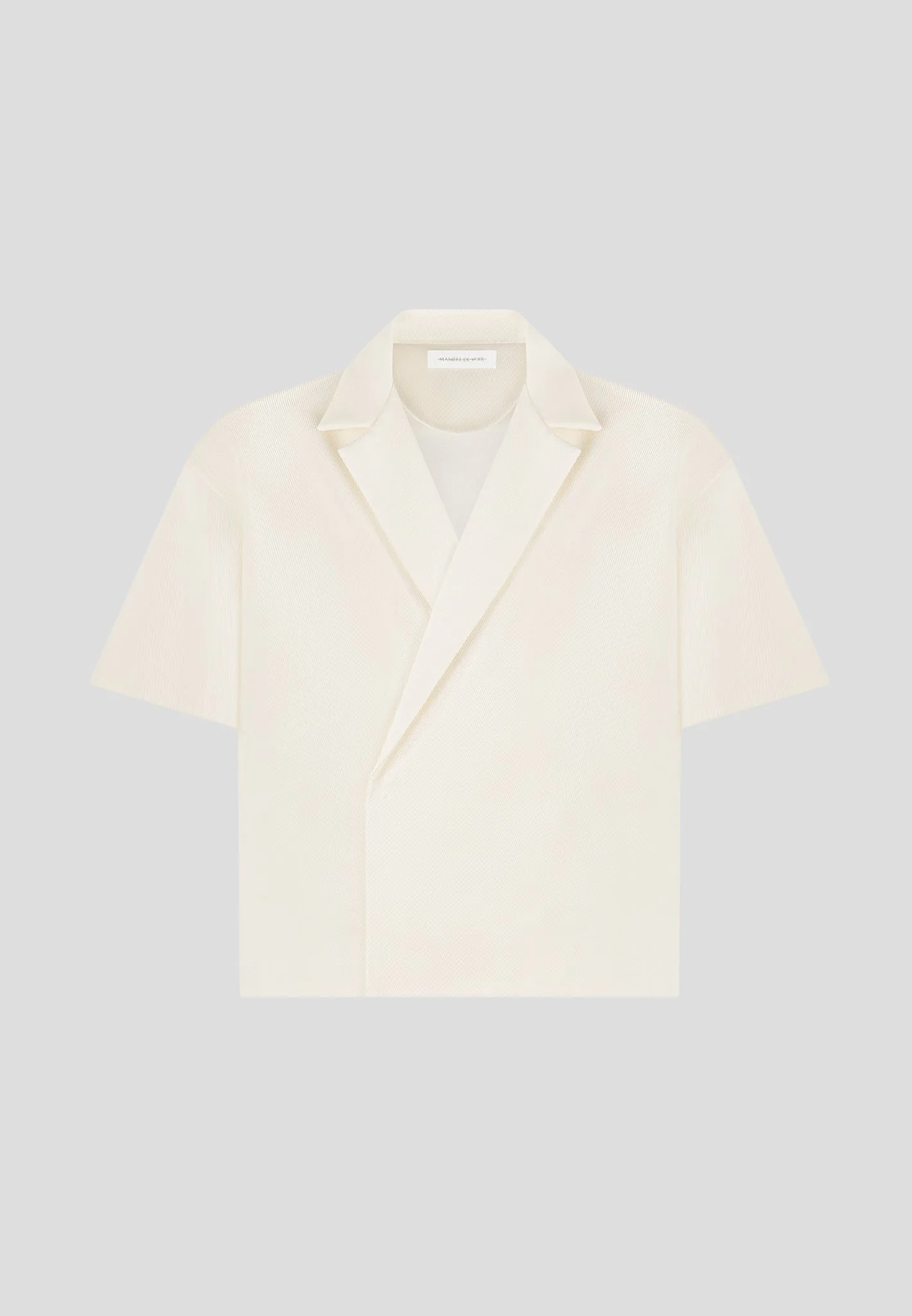 Abel - Boxy Twill Double Breasted Shirt - Cream - Image 3