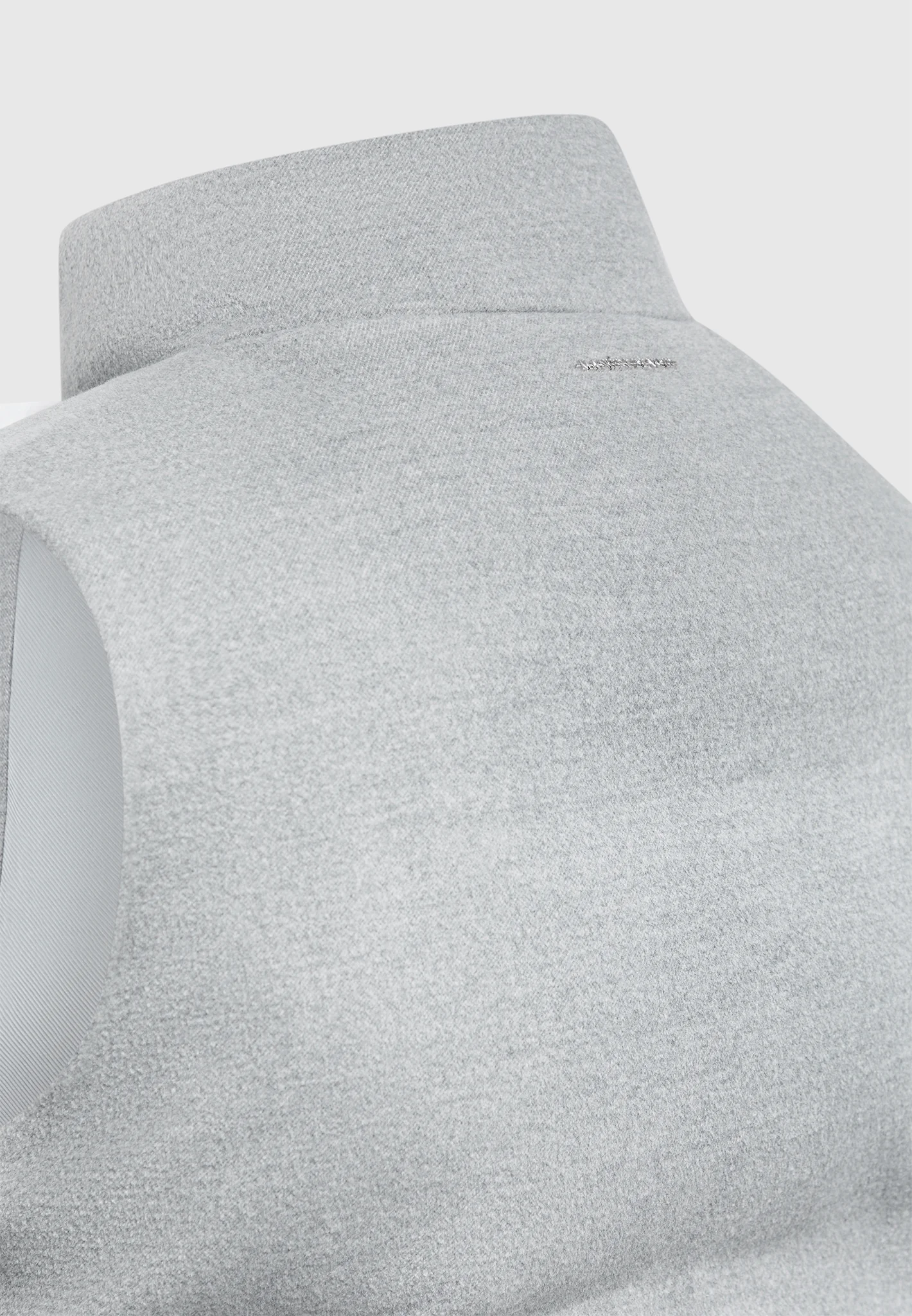 Brushed Marl Puffer Gilet - Grey - Image 7