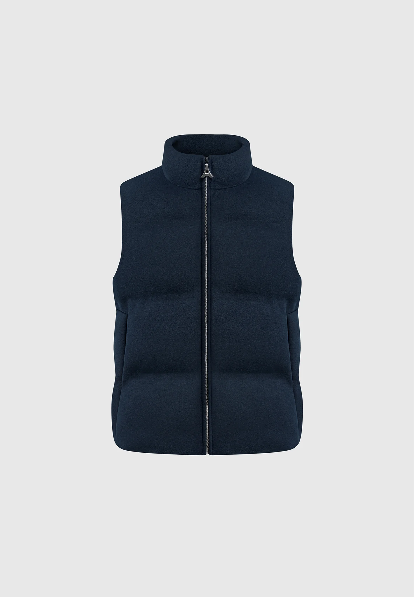 Brushed Marl Puffer Gilet - Navy - Image 7