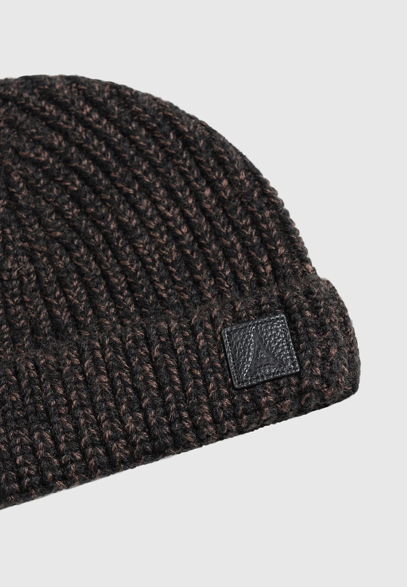 Aryel - Brushed Wool Beanie Hat - Black - Image 3