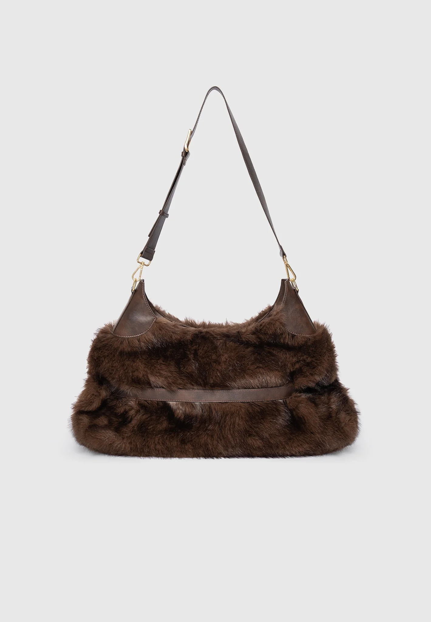 Cali - Fur Duffle Bag - Brown - Image 7