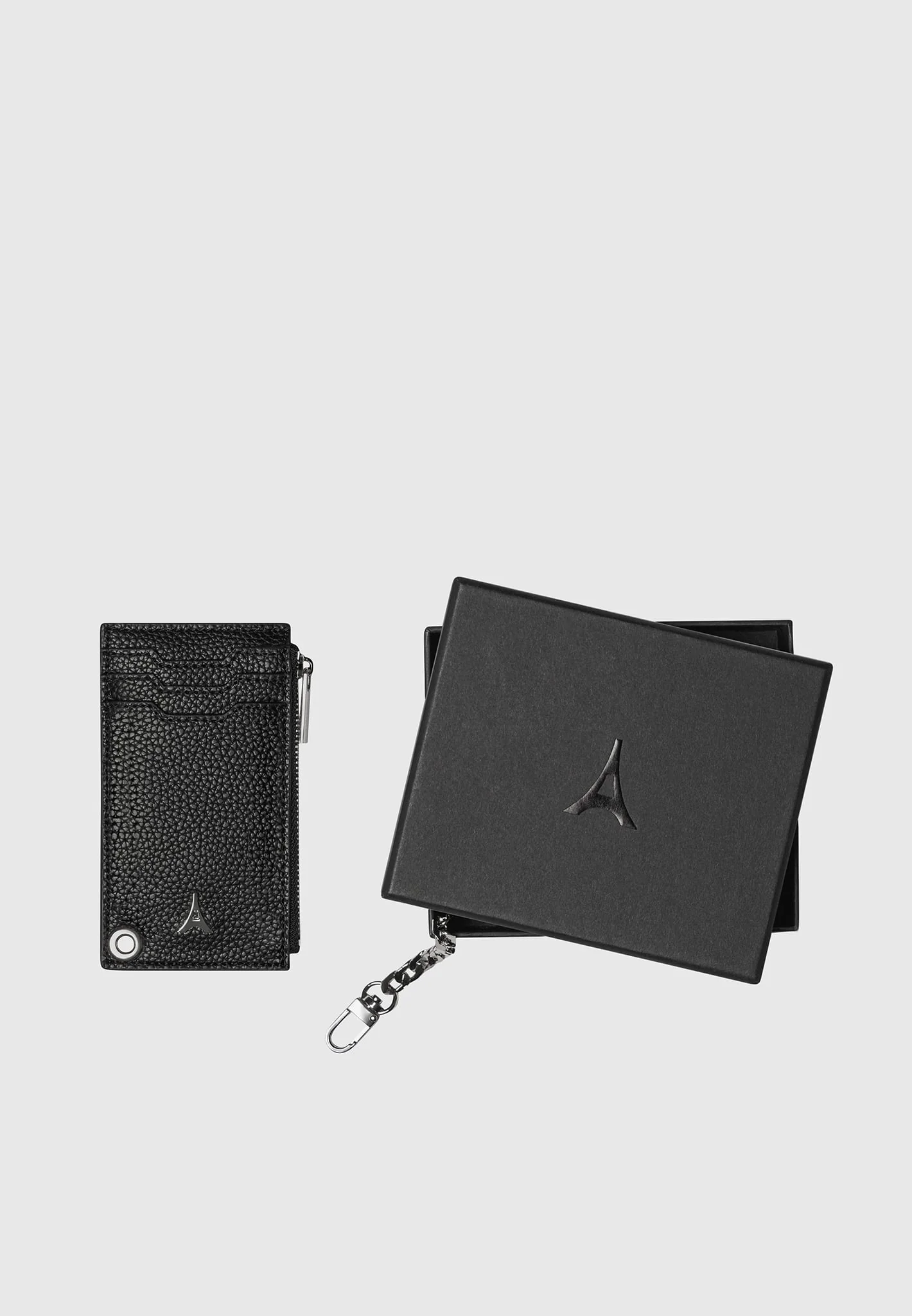 Leather Cardholder with Chain - Black - Image 7