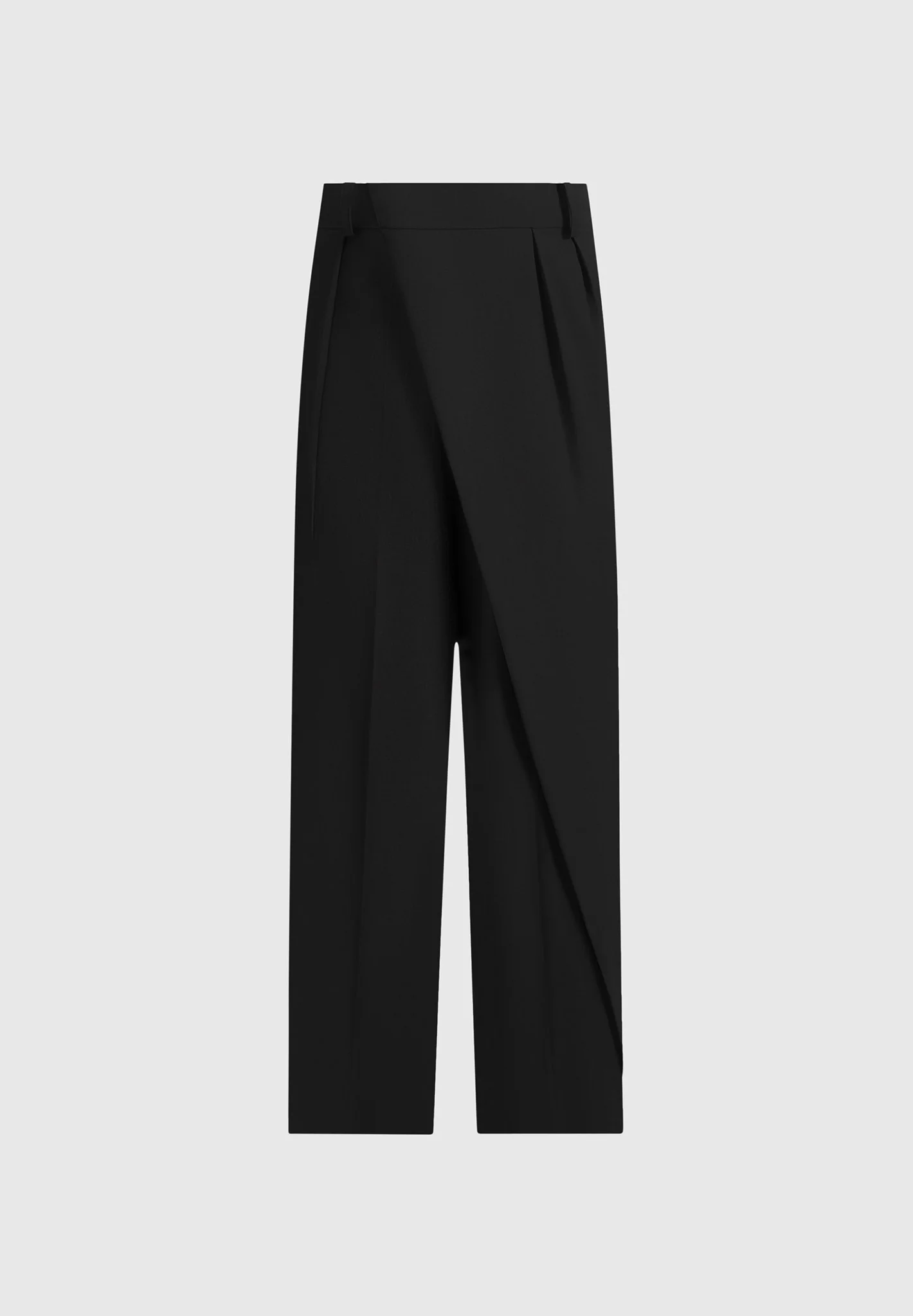 Colette - Tailored Wrap Pleat Trousers - Black - Image 6