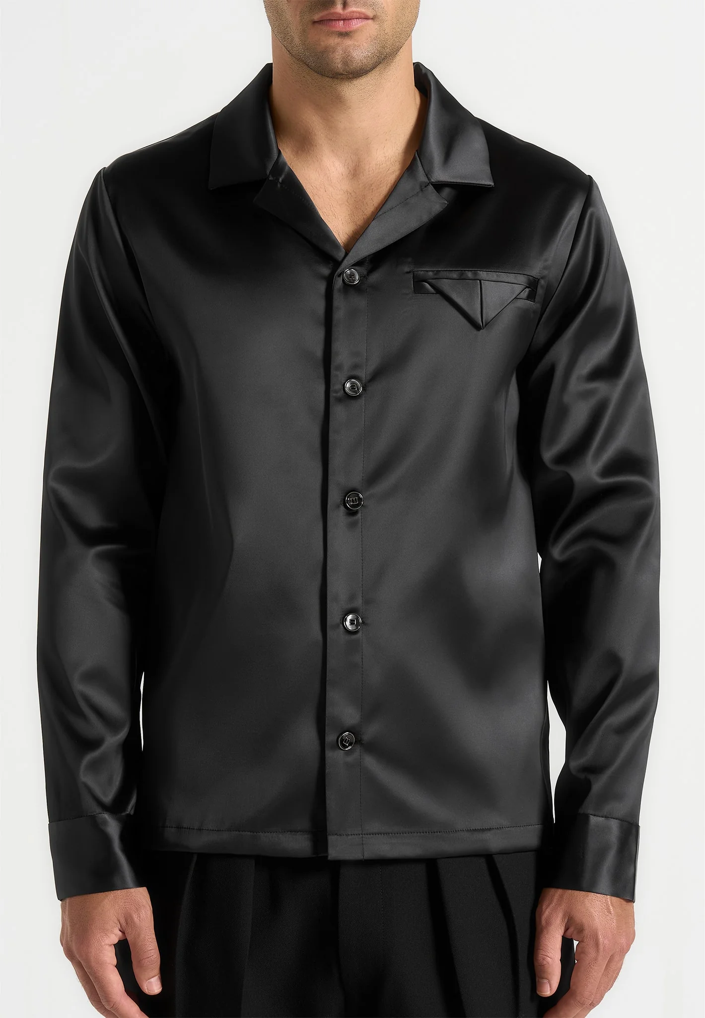 Constant - Satin Shirt - Black - Image 3