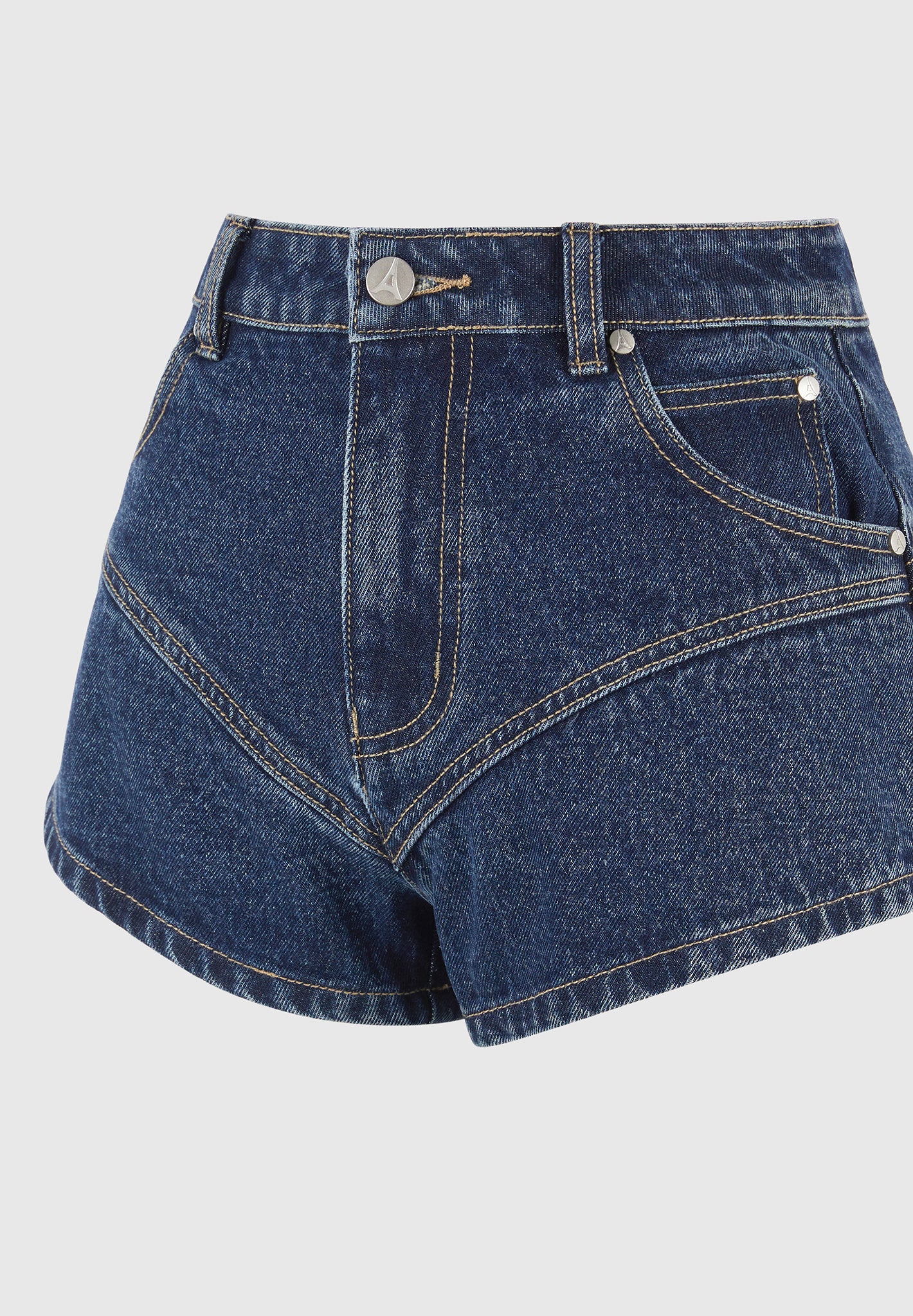 Lore - Contour Denim Mini Shorts - Indigo - Image 7