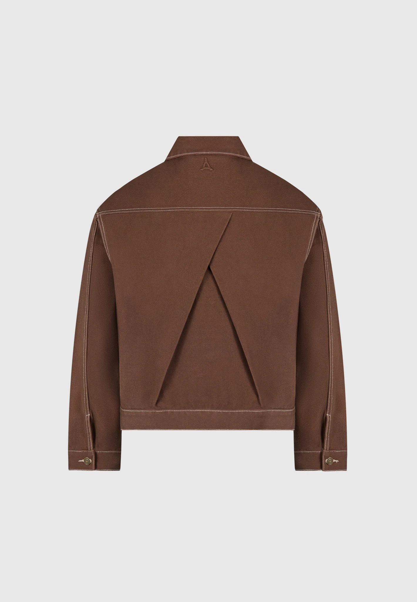 Contrast Stitch Carpenter Jacket - Brown - Image 7