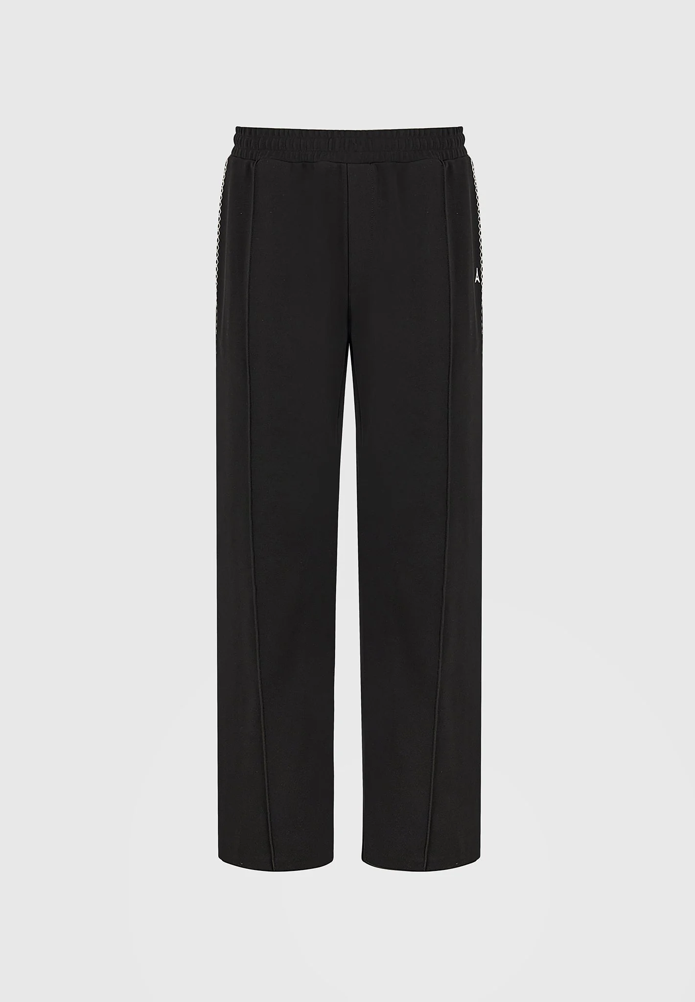 Gael - Contrast Whipstitch Relaxed Track Pants - Black - Image 7