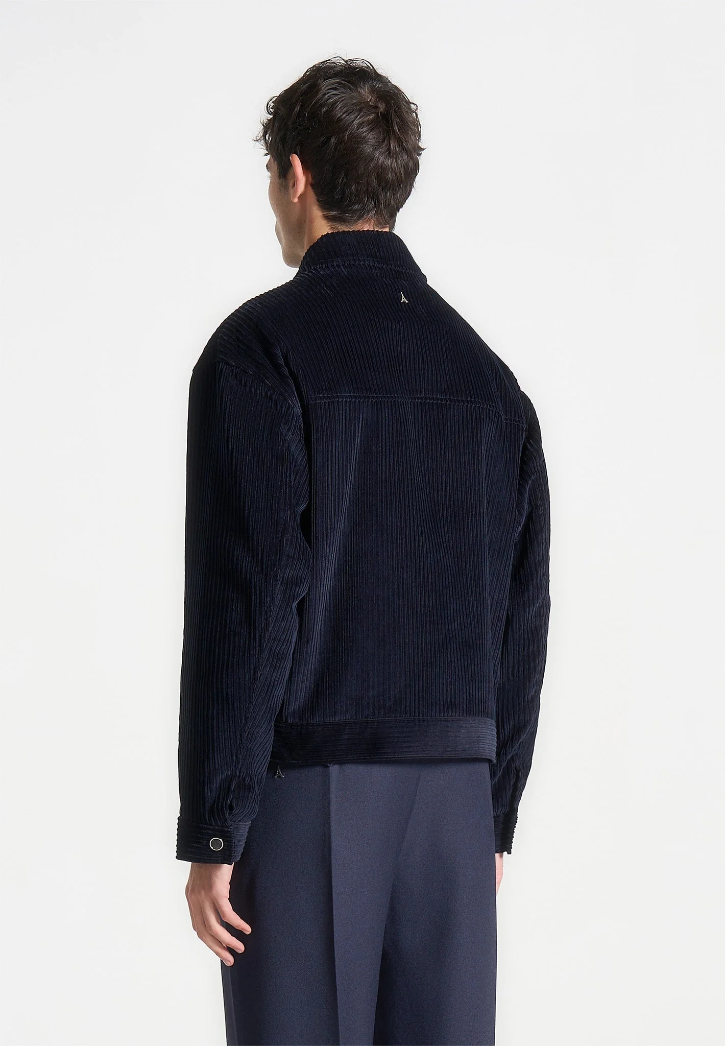 Corduroy Trucker Jacket - Navy - Image 4