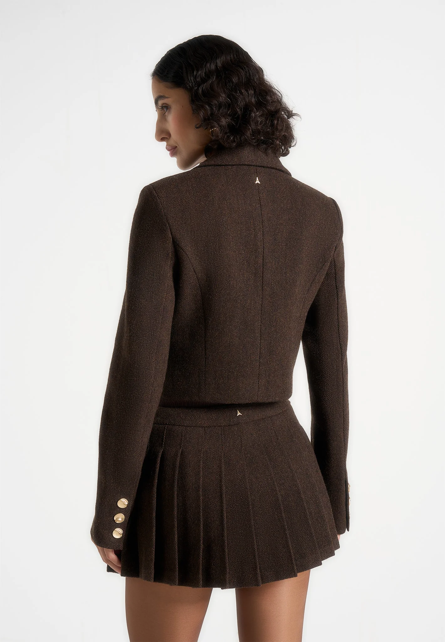 Daphina - Tailored Wool Jacket - Brown - Image 5