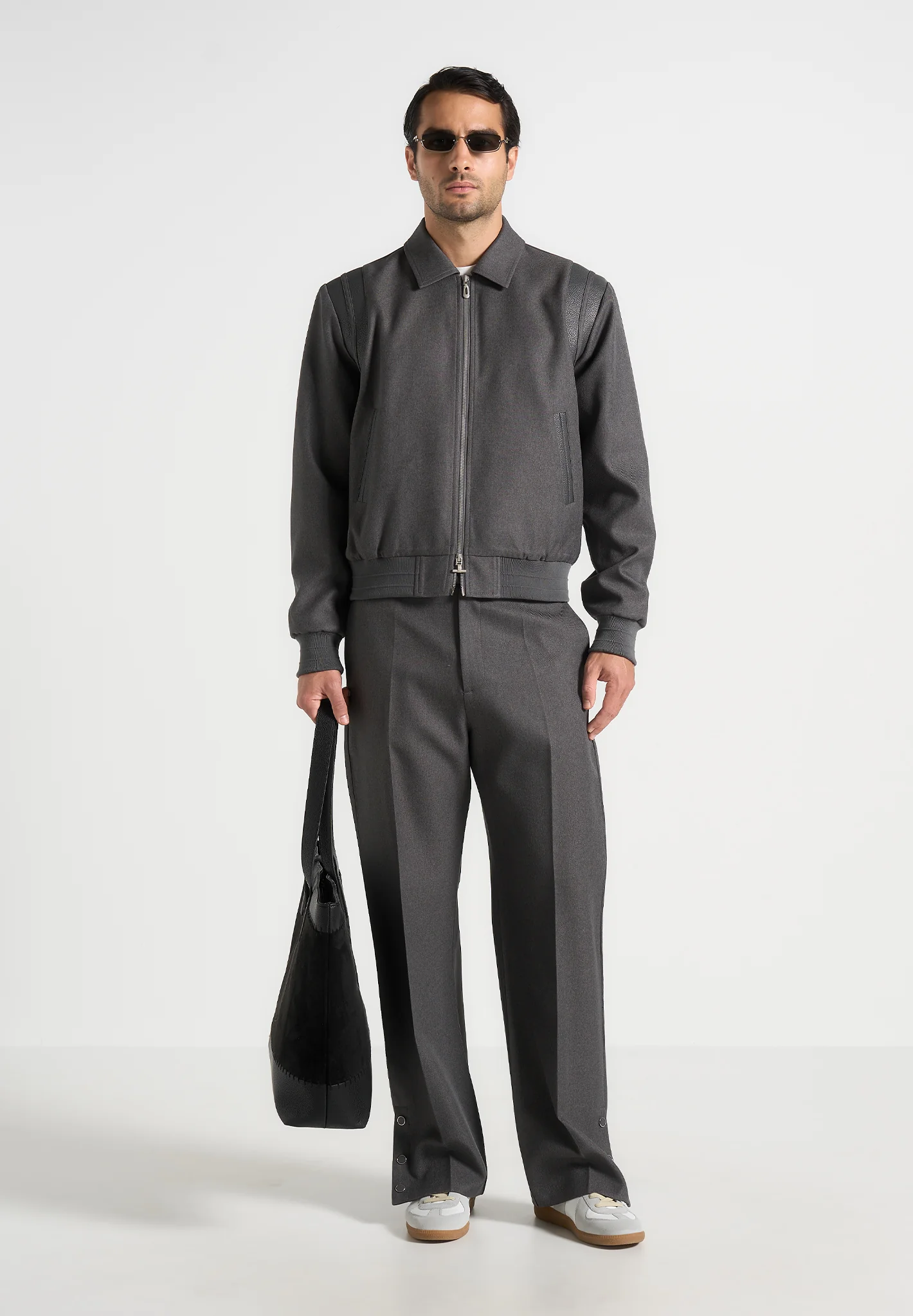 Denis - Tailored Varsity Jacket - Grey - Image 2
