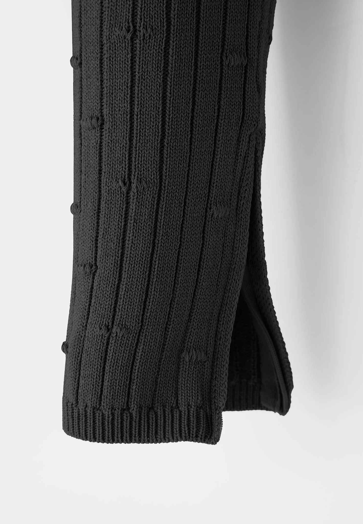 Distressed Knitted Cut Out Jumpsuit - Black - Image 9