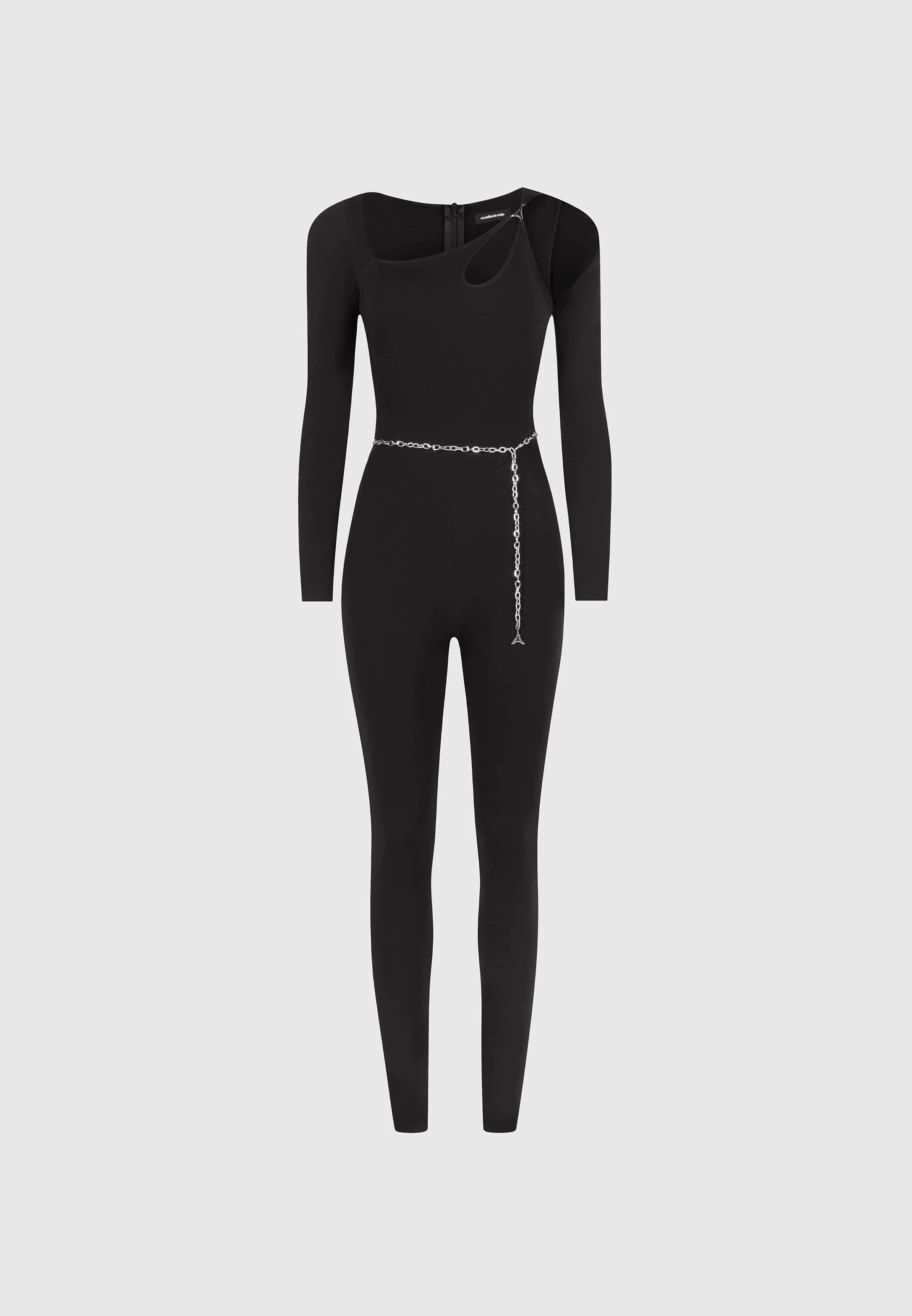 Eiffel Chain Detail Jumpsuit - Black - Image 2