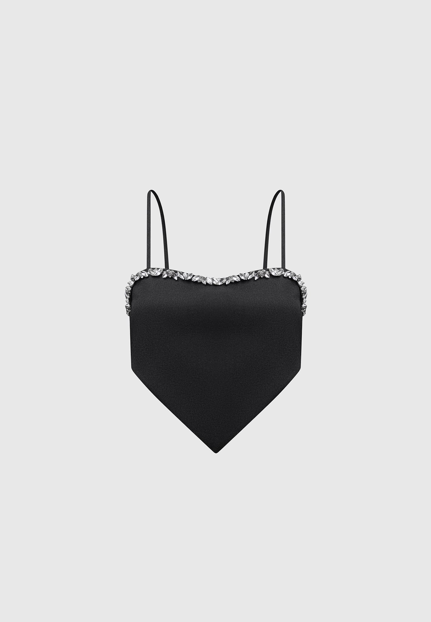 Embellished Handkerchief Top - Black - Image 2