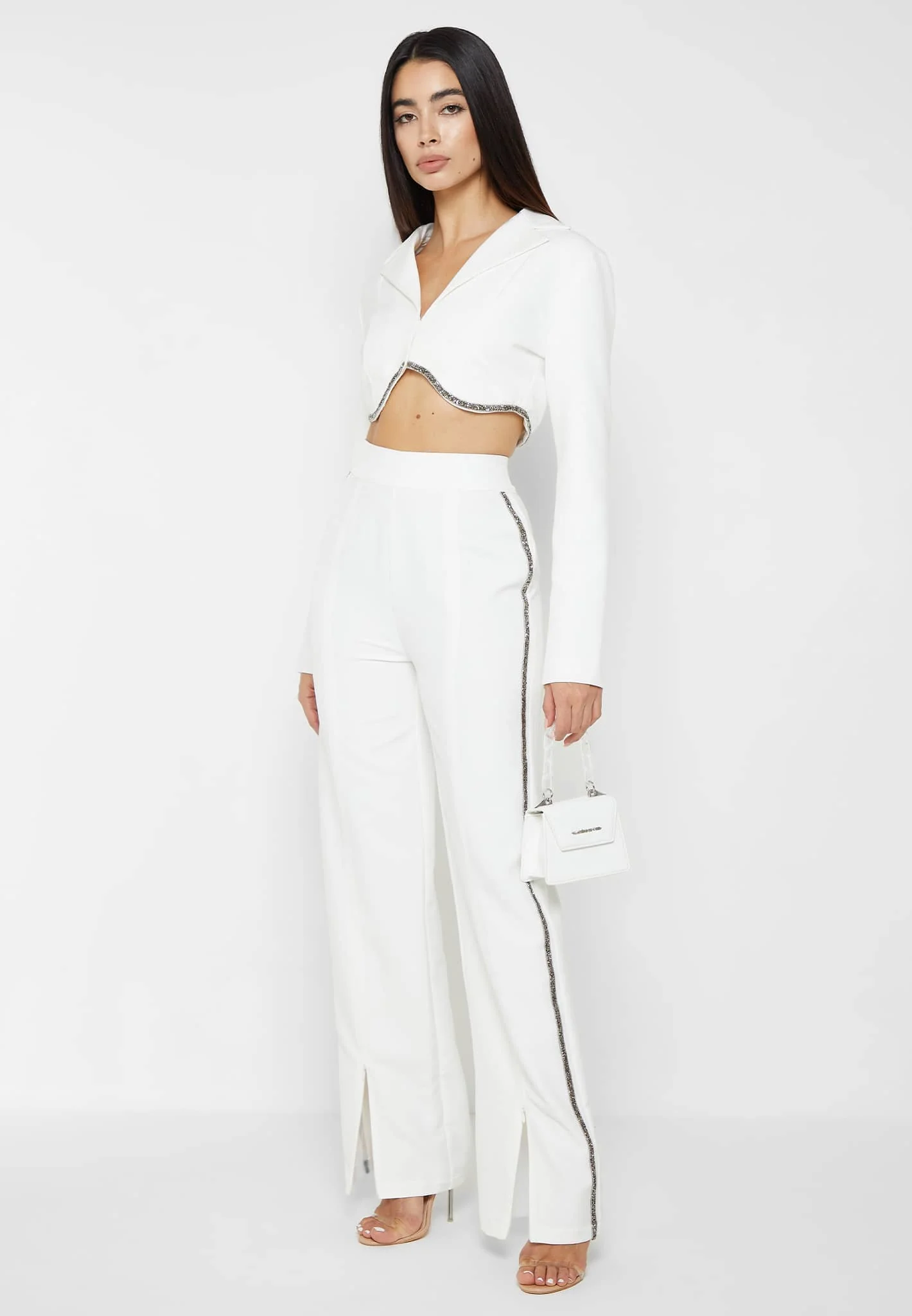 Embellished Trousers - White - Image 2