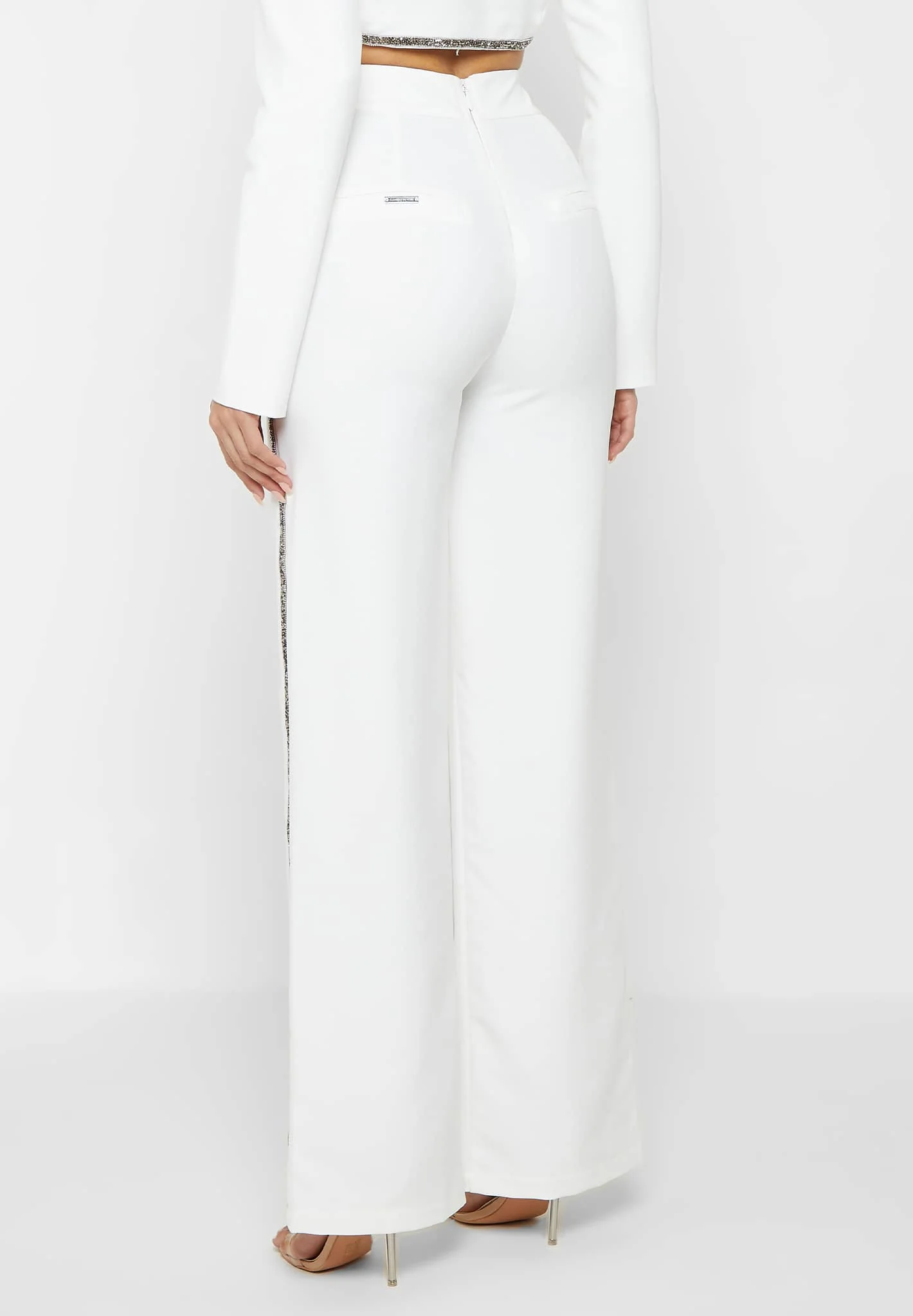 Embellished Trousers - White - Image 4