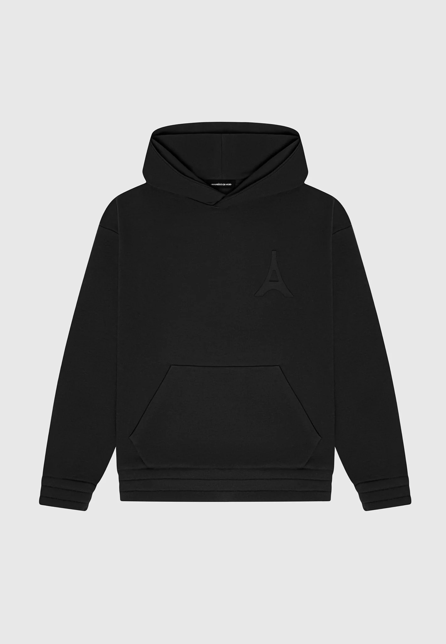 Victor - Eiffel Embossed Hoodie - Black - Image 3