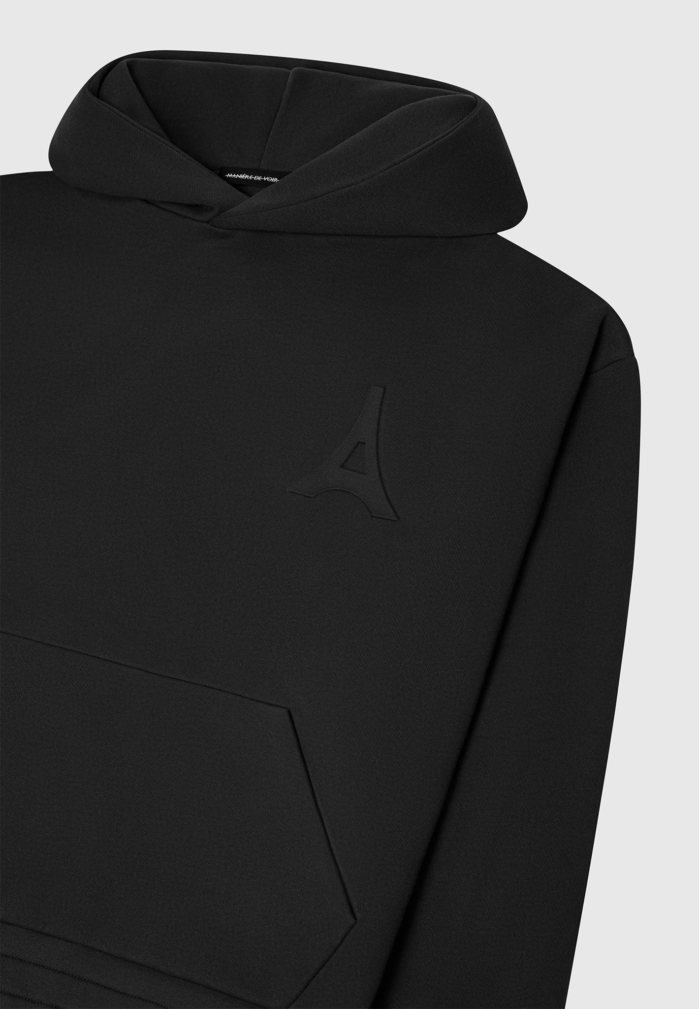 Victor - Eiffel Embossed Hoodie - Black - Image 5