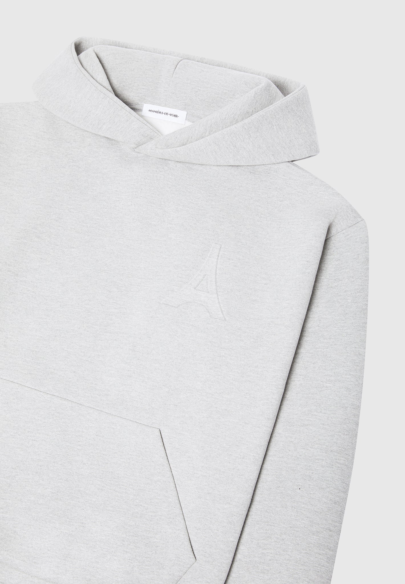 Victor - Eiffel Embossed Hoodie - Grey - Image 6