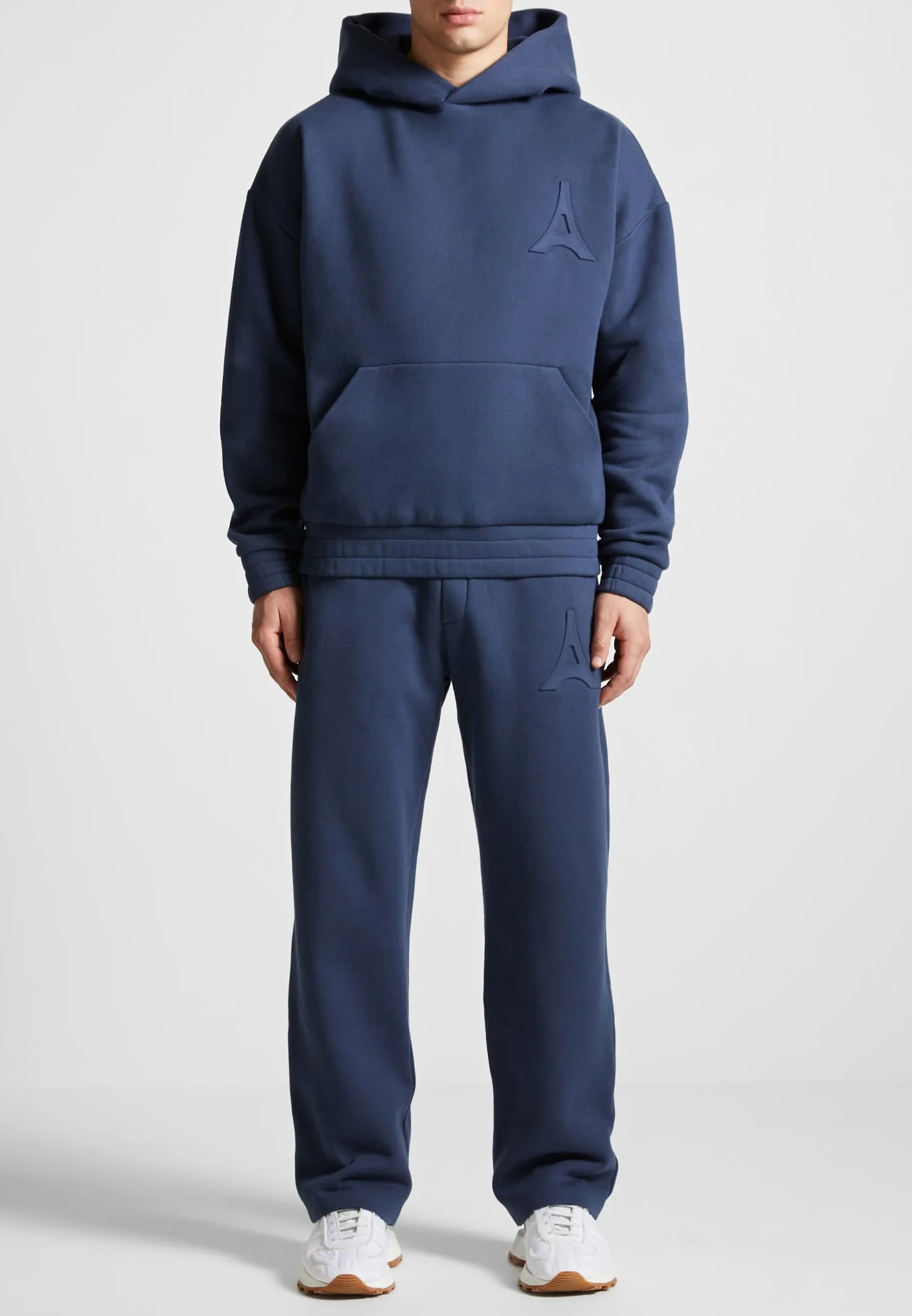 Cédric - Eiffel Embossed Joggers - Airforce Blue - Image 2
