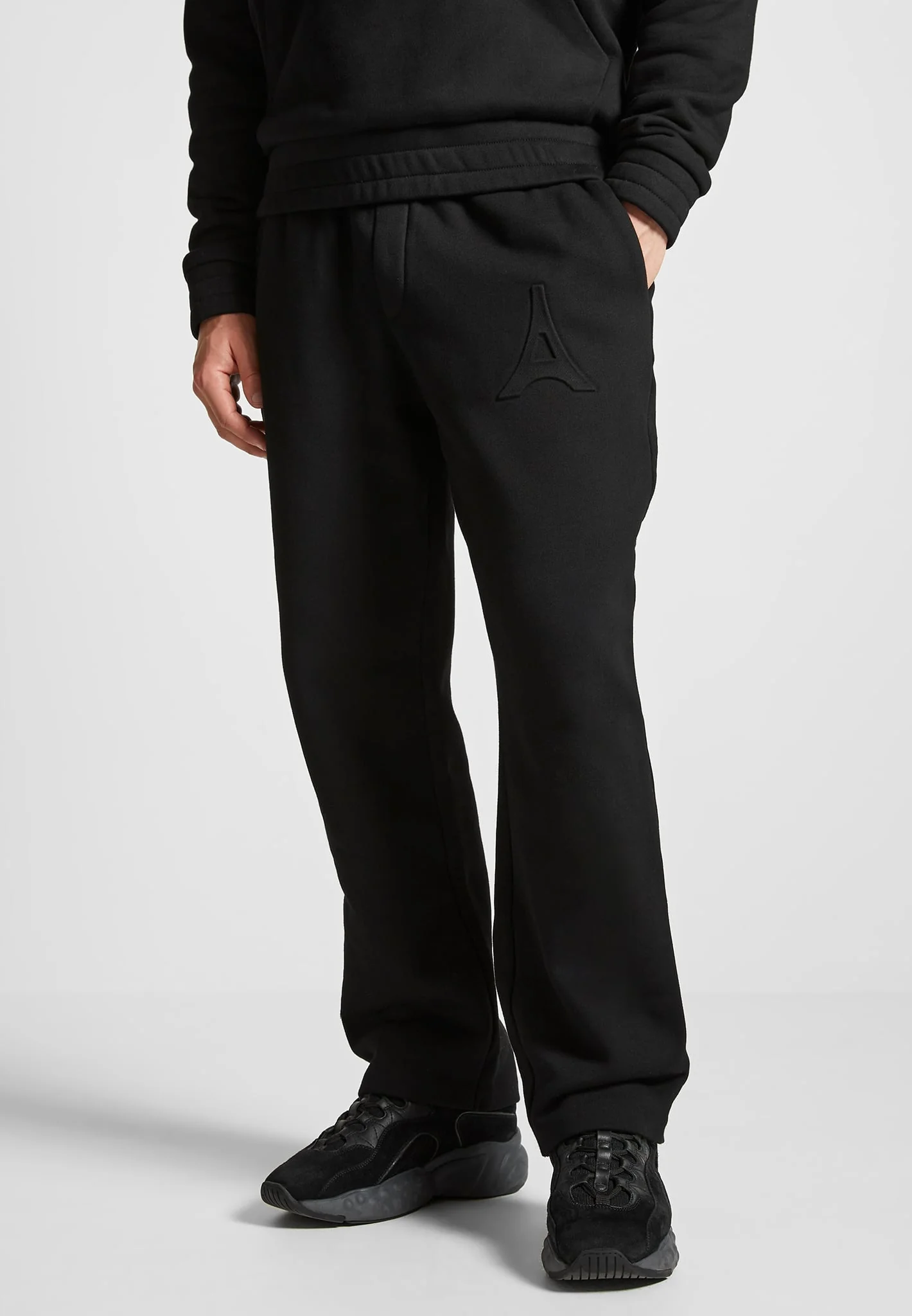 Cedric - Eiffel Embossed Joggers - Black