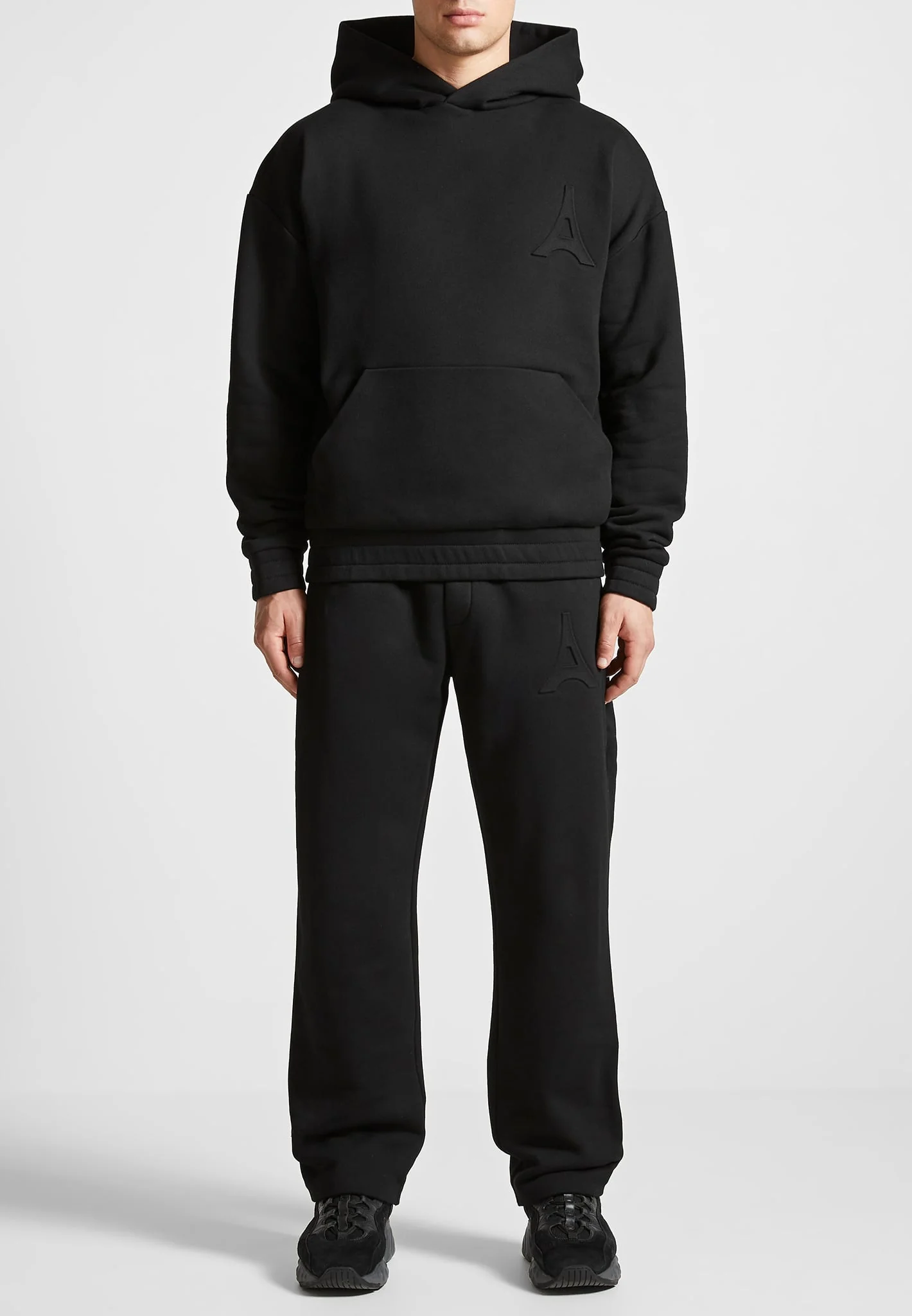 Cedric - Eiffel Embossed Joggers - Black - Image 2