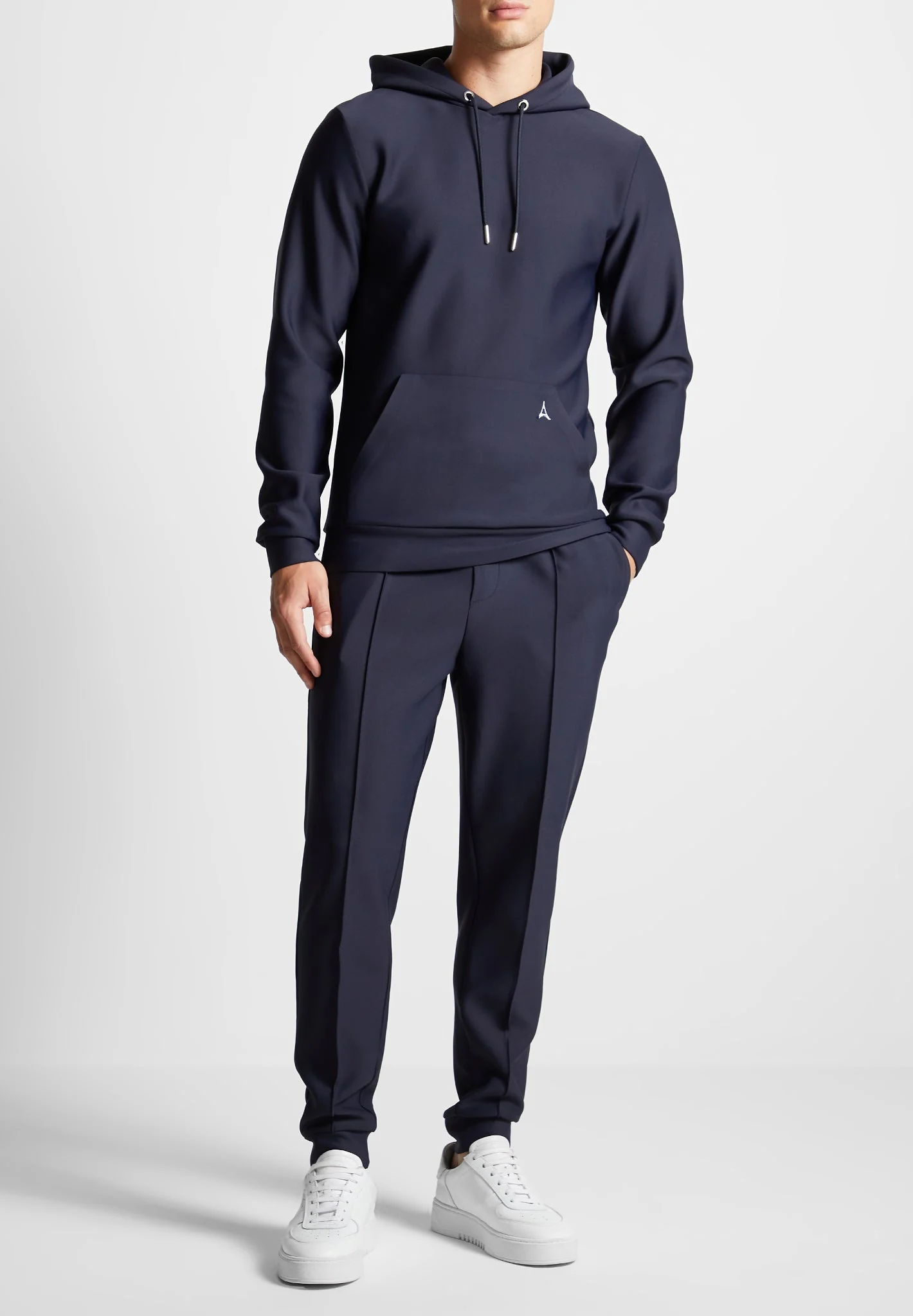 Neoprene Regular Fit Hoodie - Navy - Image 2