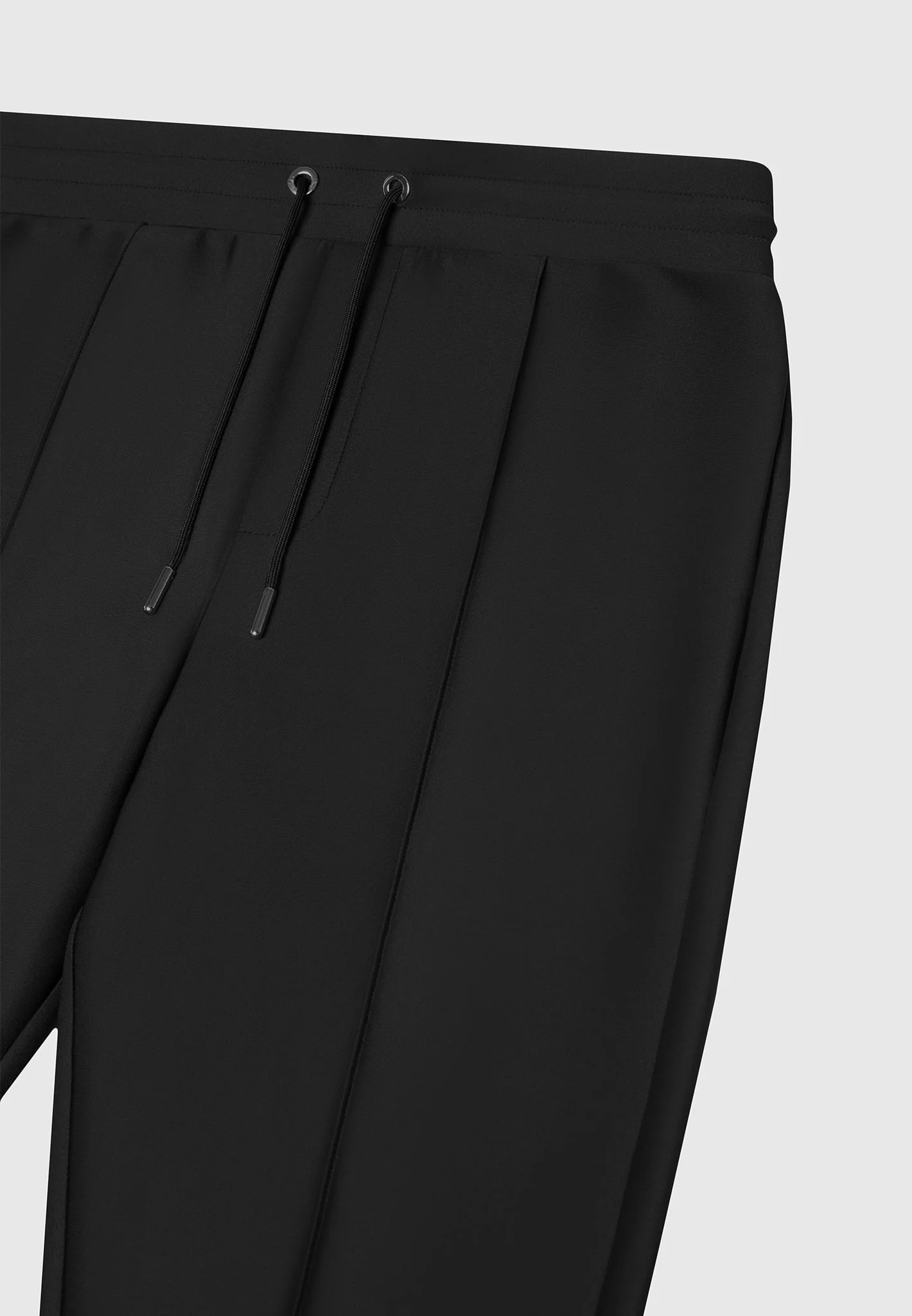Neoprene Tapered Fit Pintuck Joggers - Black - Image 7