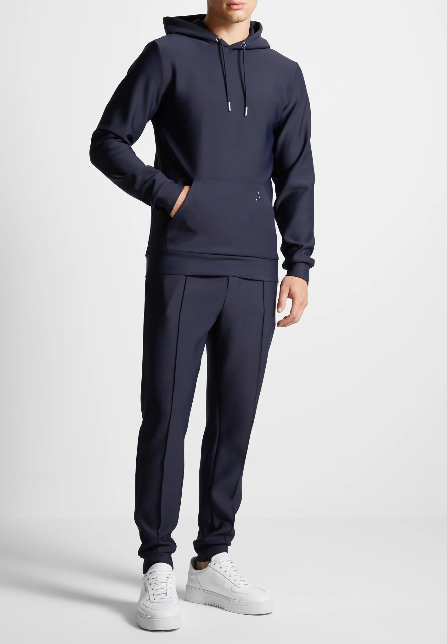 Neoprene Tapered Fit Pintuck Joggers - Navy - Image 2