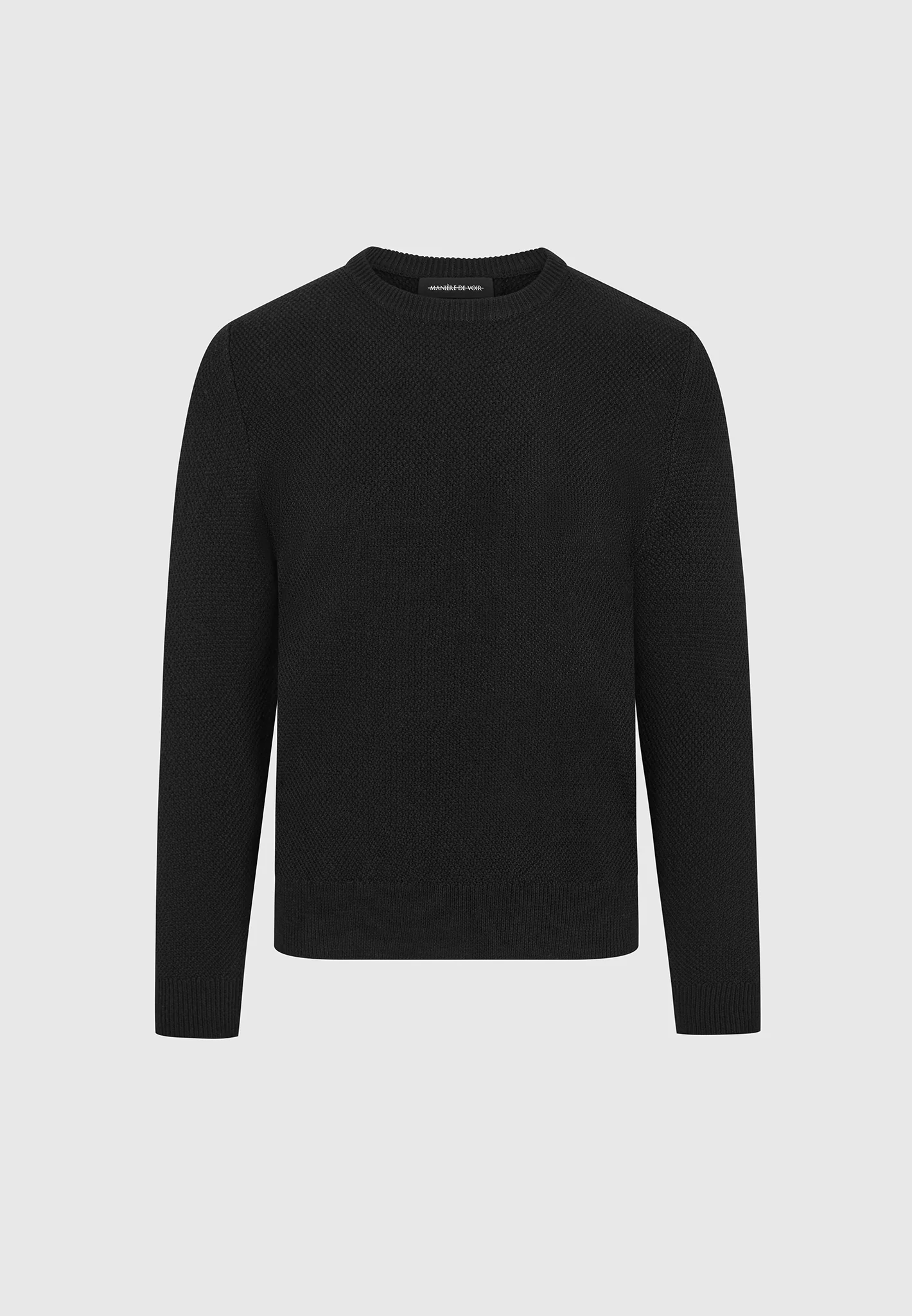 Gabin - Textured Wool Blend Jumper - Black - Image 5