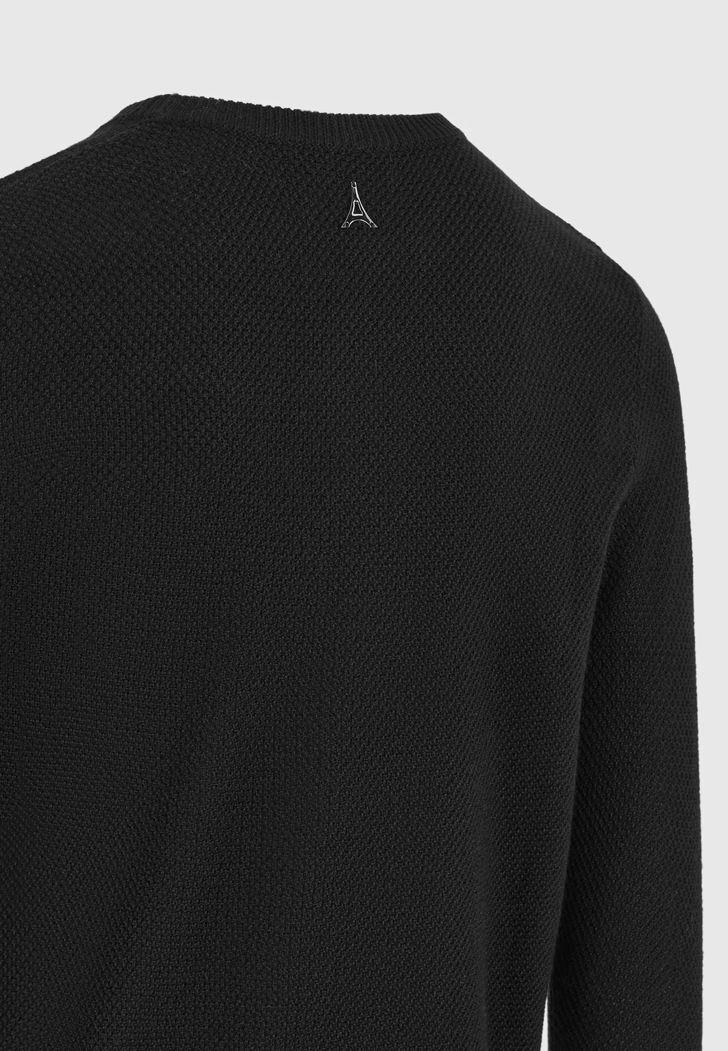 Gabin - Textured Wool Blend Jumper - Black - Image 6