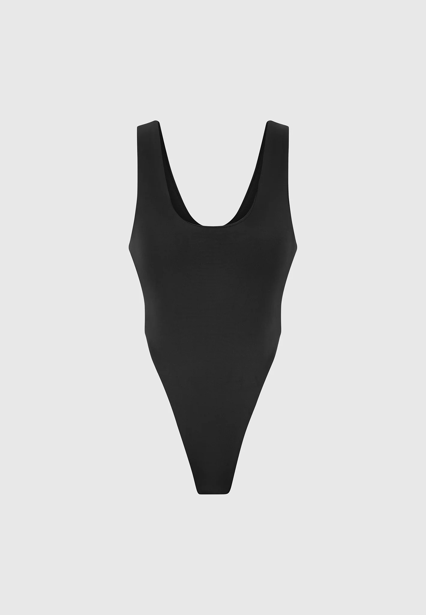 Manon - Double Layer High Leg Bodysuit - Black - Image 4