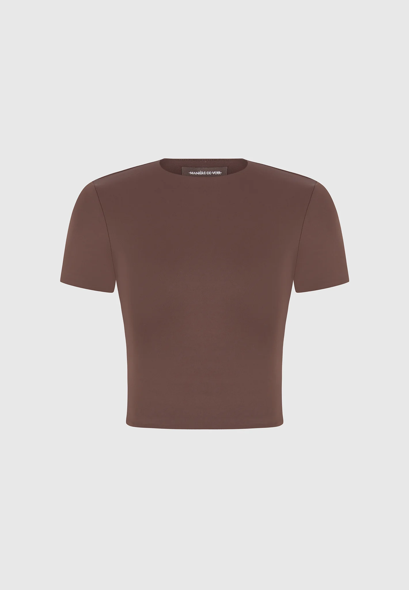 Léna - Double Layer Short Sleeve T-Shirt - Brown - Image 5