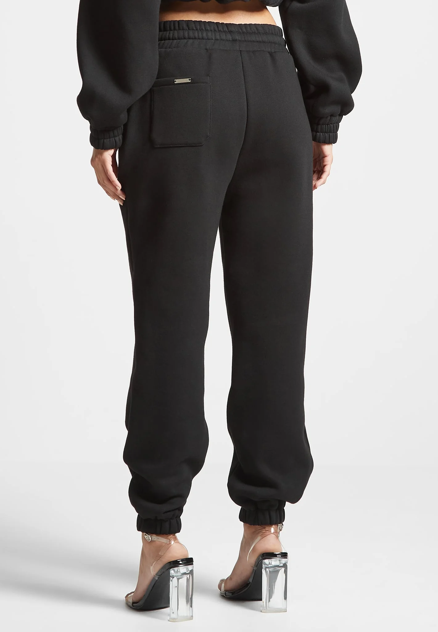 Vera - Eiffel Embossed Joggers - Black - Image 3