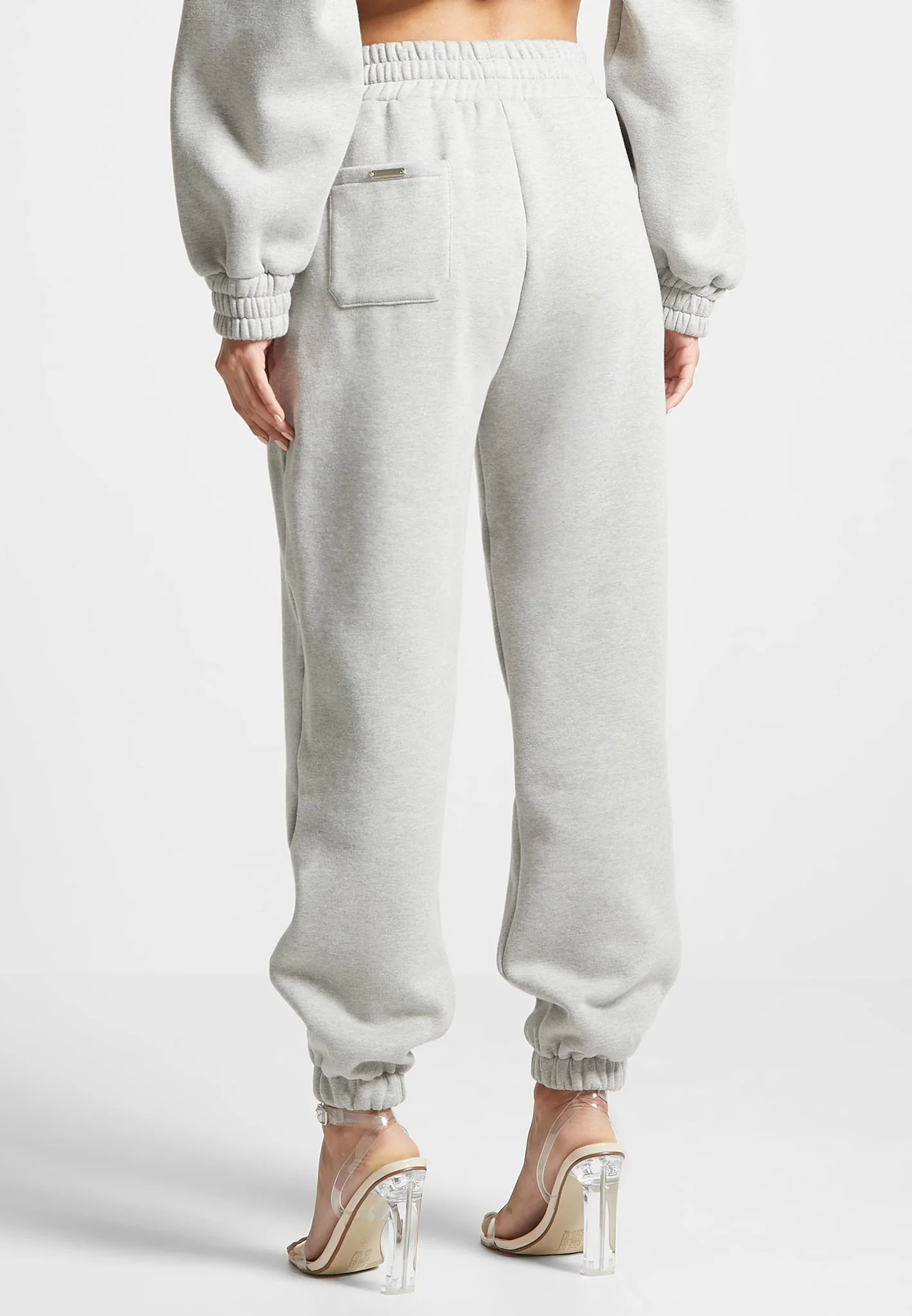 Vera - Eiffel Embossed Joggers - Grey - Image 3