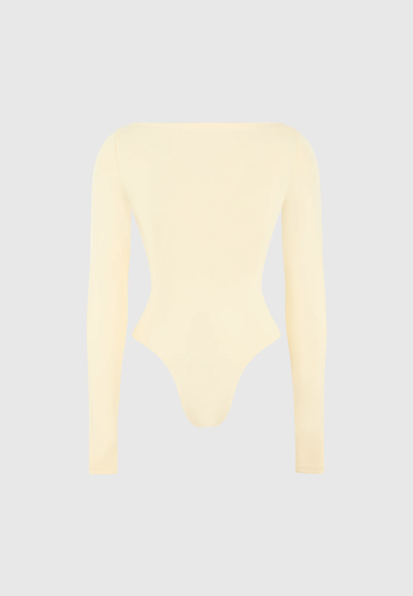 Eva - Boat Neck Bodysuit - Pale Yellow - Image 5
