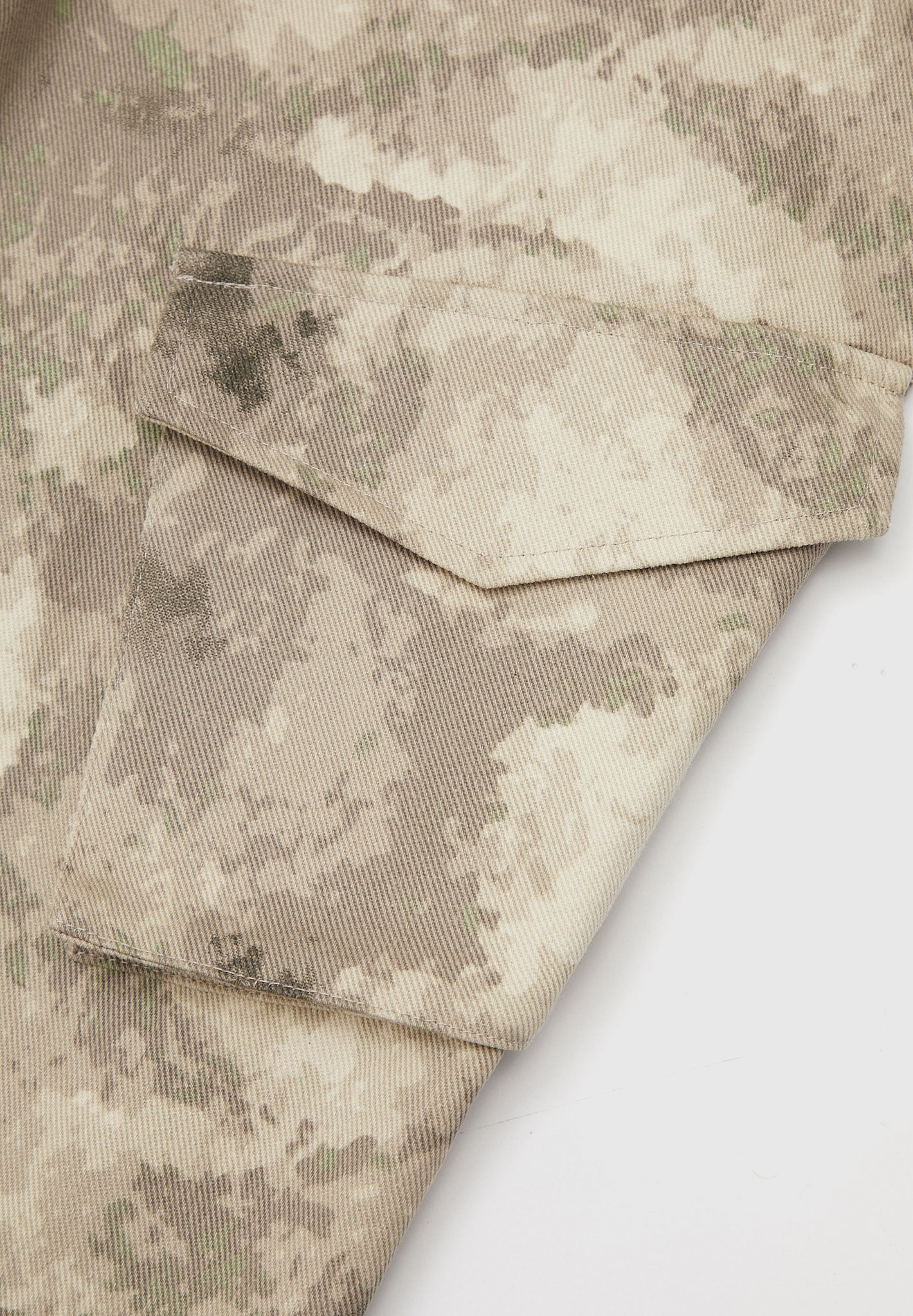 High Waisted Camo Cargo Pants - Beige - Image 8