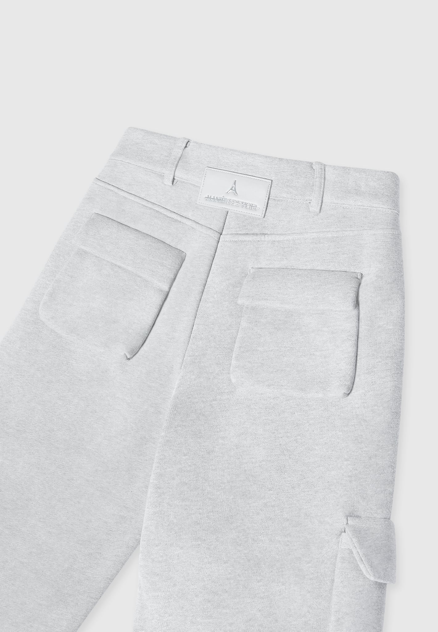 High Waisted Jersey Cargo Pants - Grey - Image 7